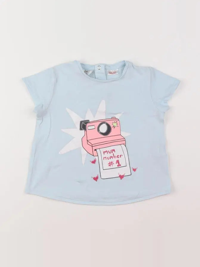 Zara - tee-shirt bleu - 12/18 mois