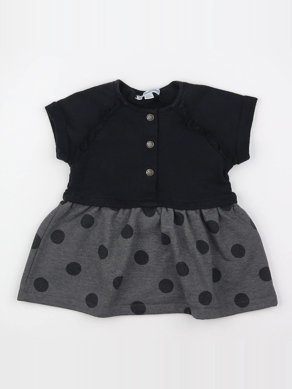 Vertbaudet - robe gris - 6 mois