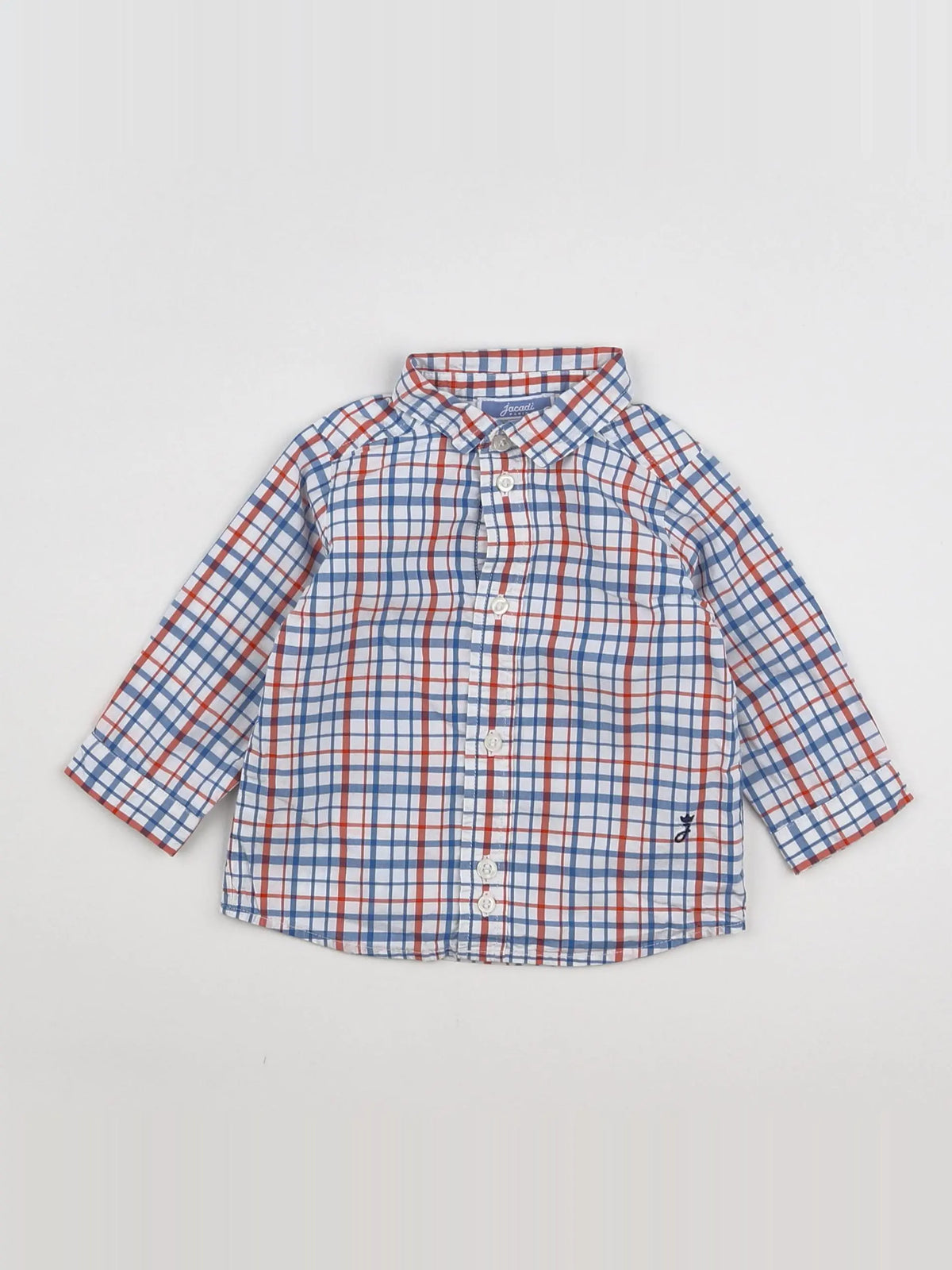 Jacadi - chemise blanc, bleu - 6 mois