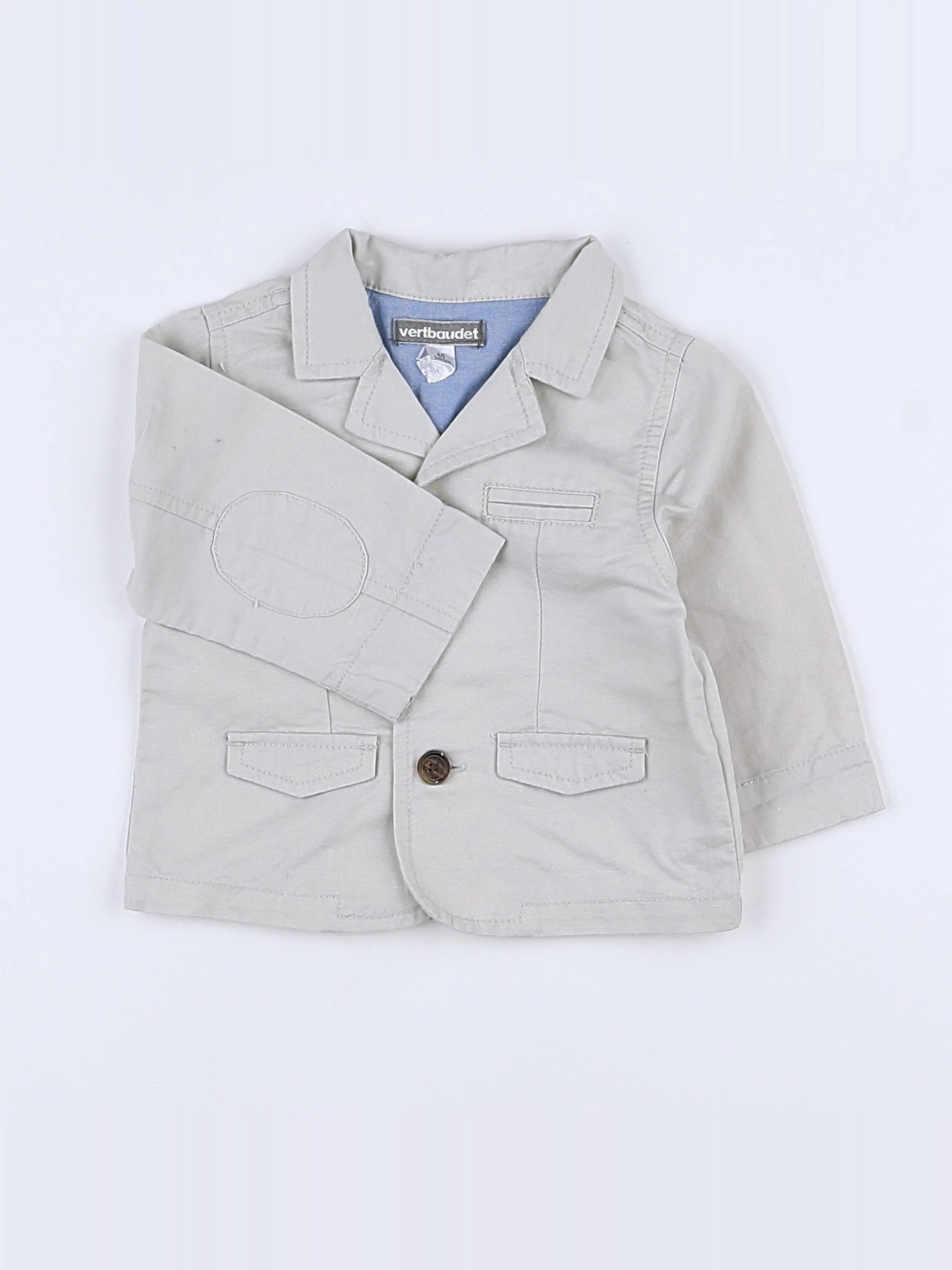Vertbaudet - veste beige - 3 mois