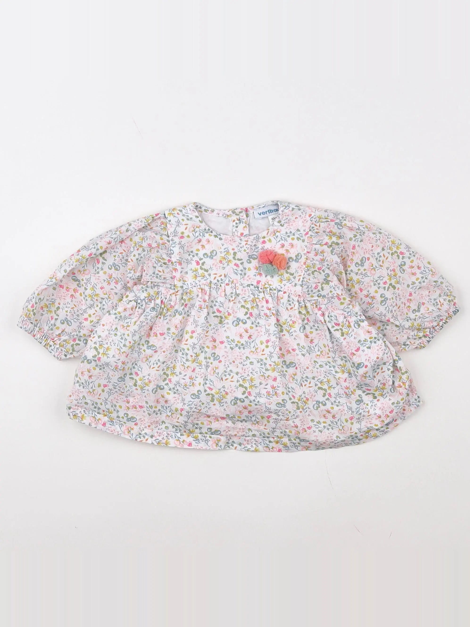Vertbaudet - blouse multicolore - 3 mois