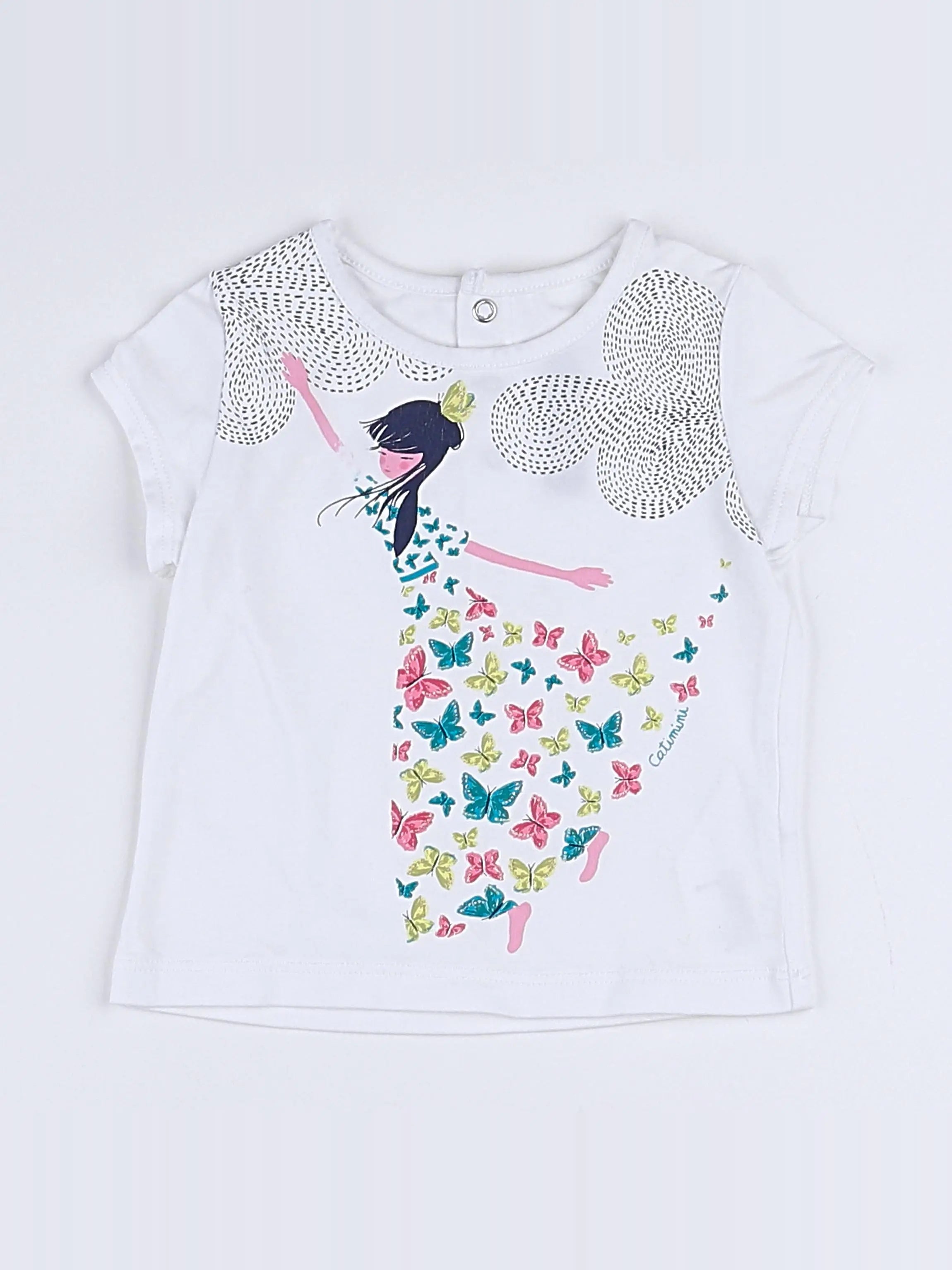 Catimini - tee-shirt blanc - 6 mois