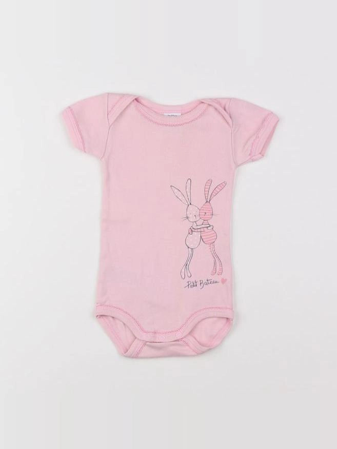Petit Bateau - body rose - 3 mois