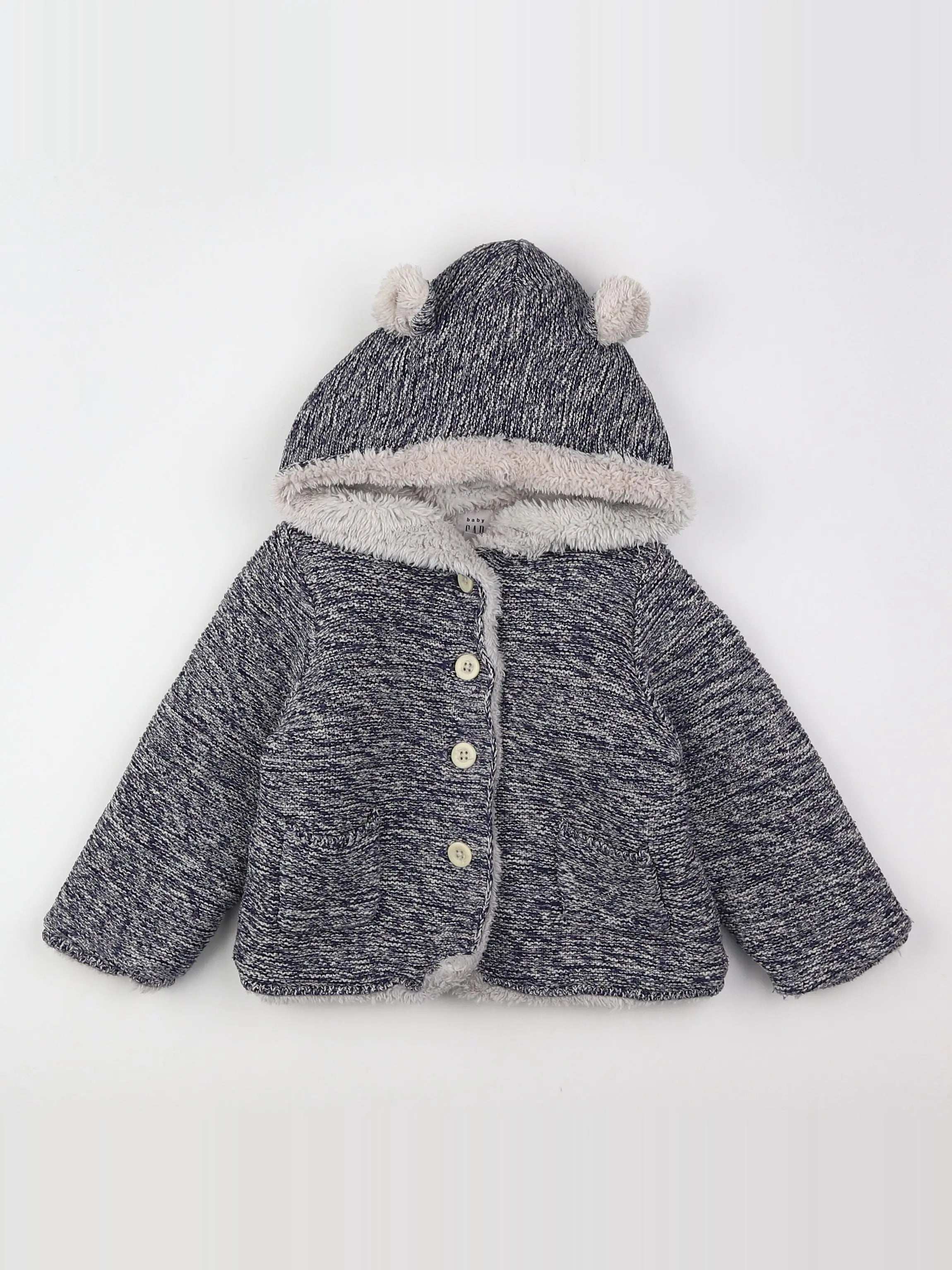 GAP - veste doublé gris - 12 mois