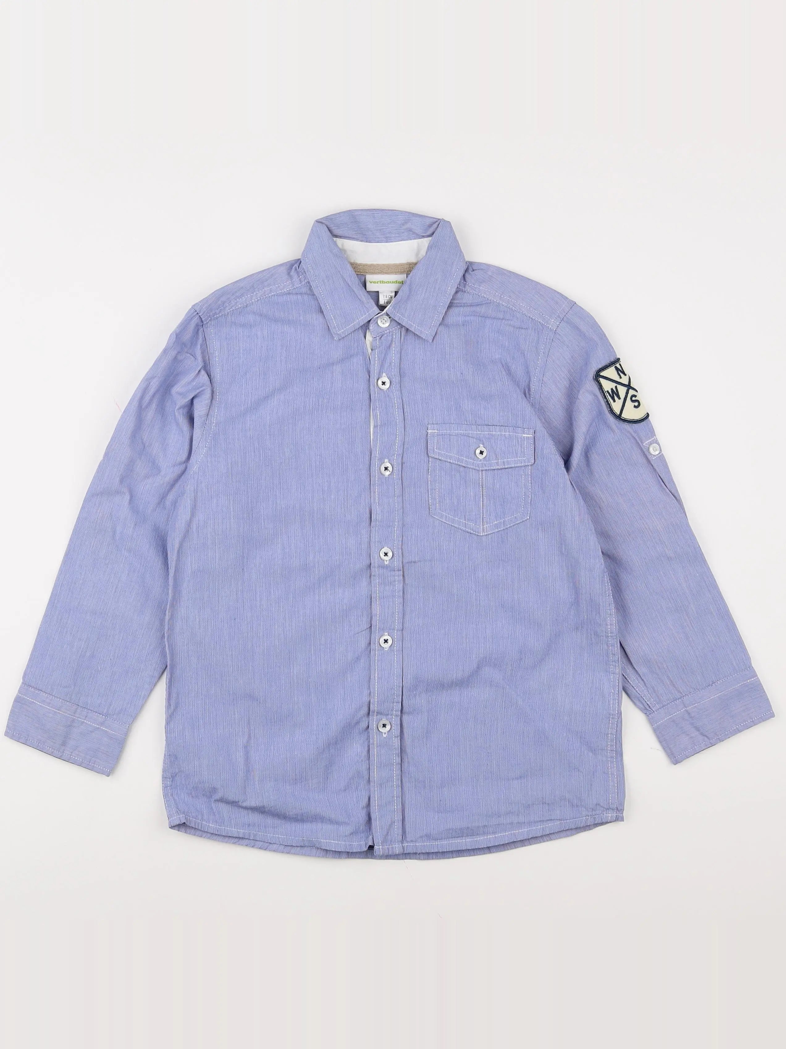 Vertbaudet - chemise bleu - 6 ans