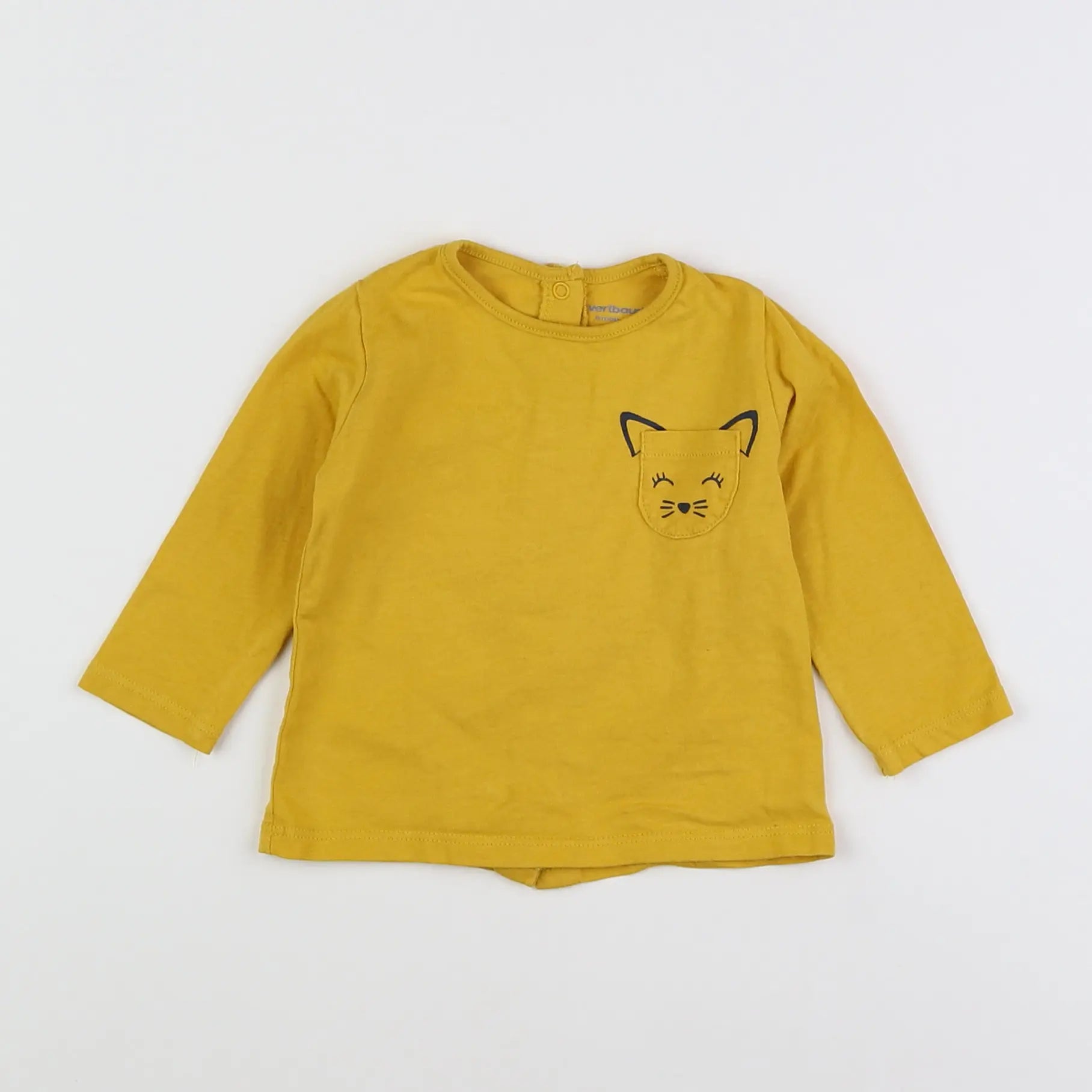 Vertbaudet - tee-shirt jaune - 6 mois