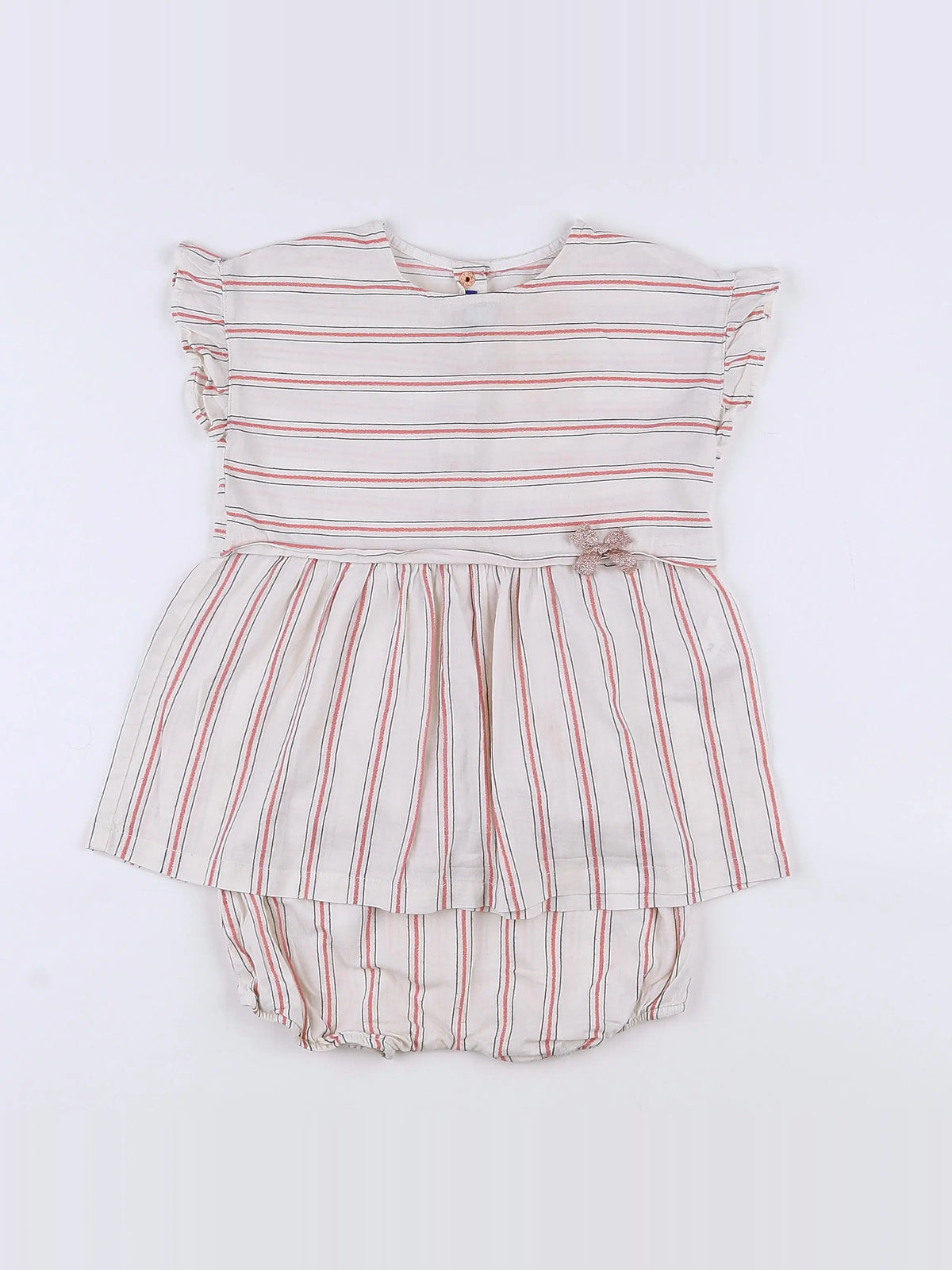 Absorba - robe blanc, rose - 2 ans