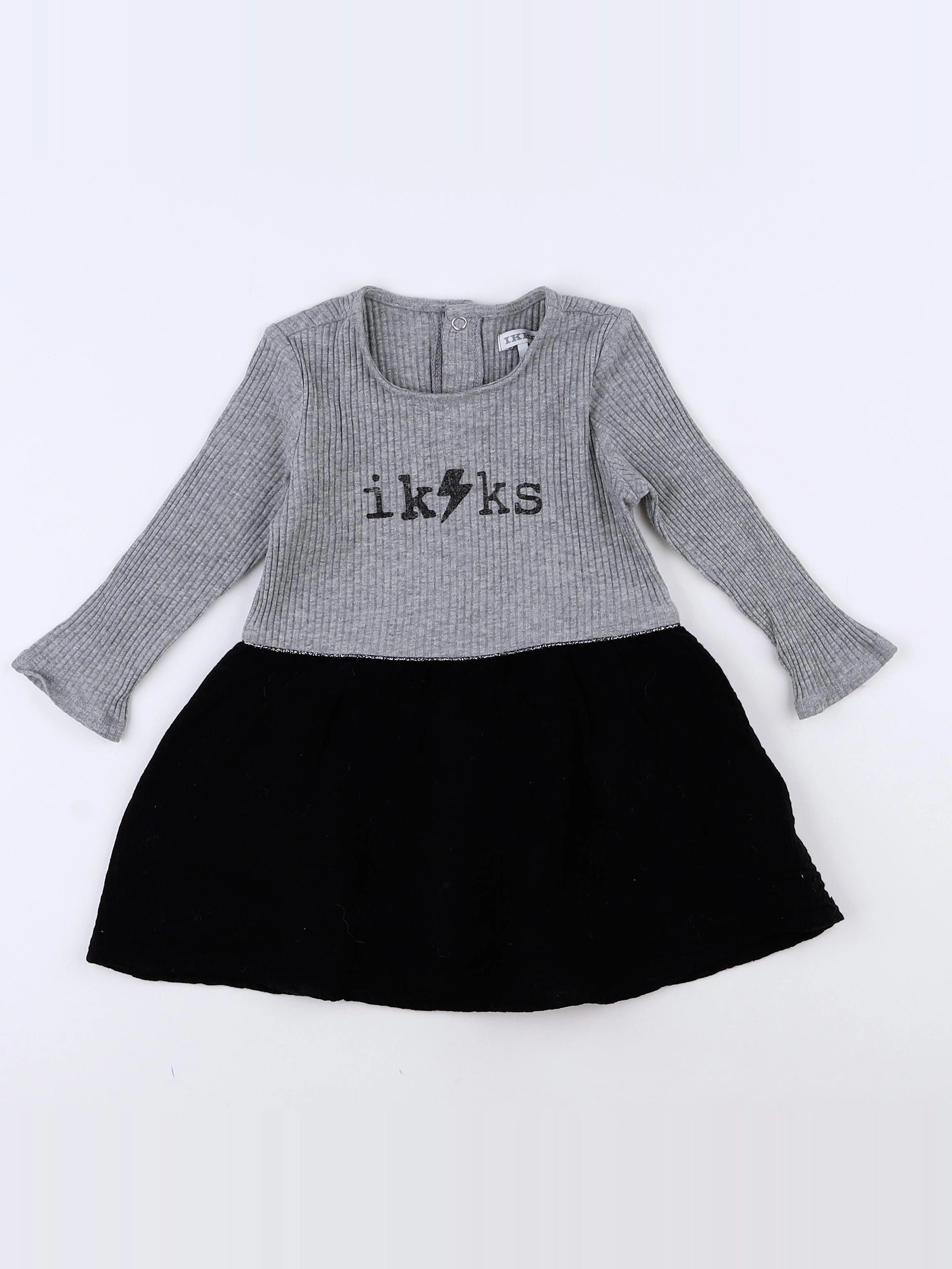 IKKS - robe gris - 18 mois
