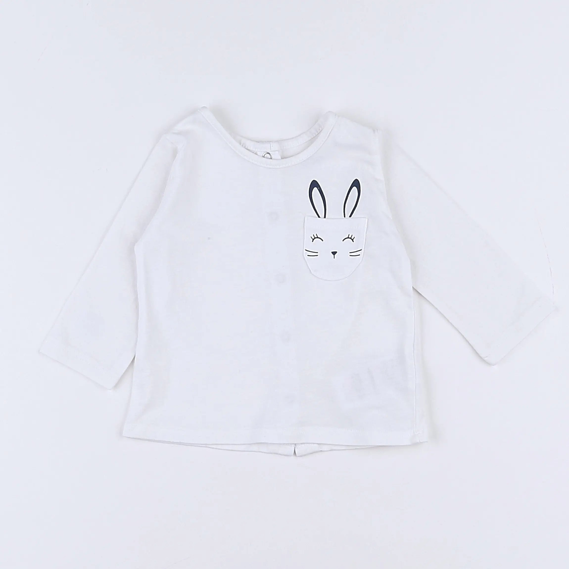 Vertbaudet - tee-shirt blanc - 3 mois