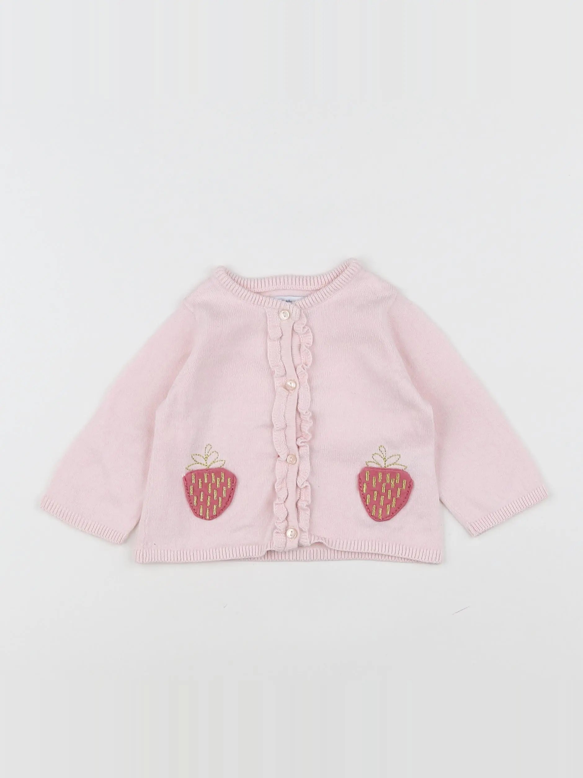 Vertbaudet - gilet rose - 3 mois