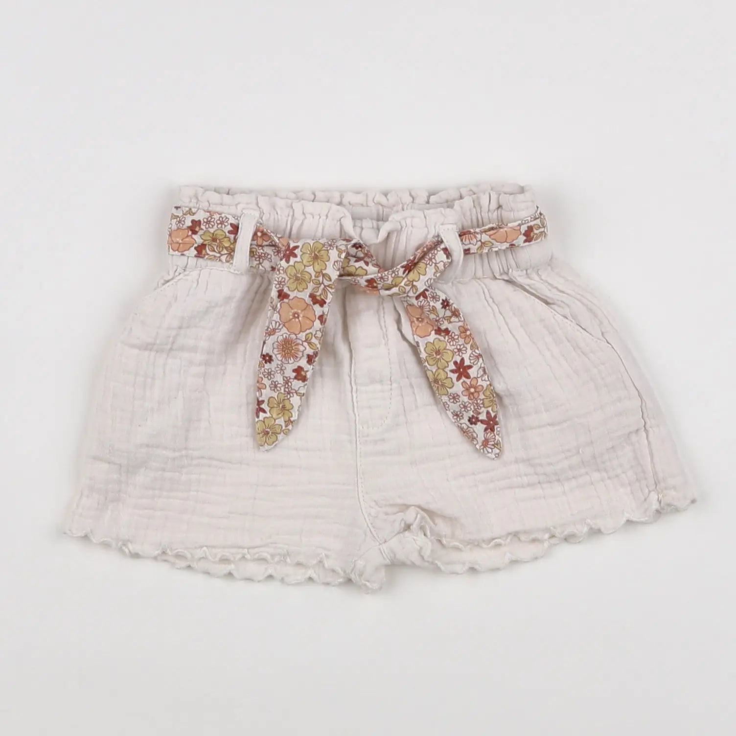 Vertbaudet - short beige - 12 mois