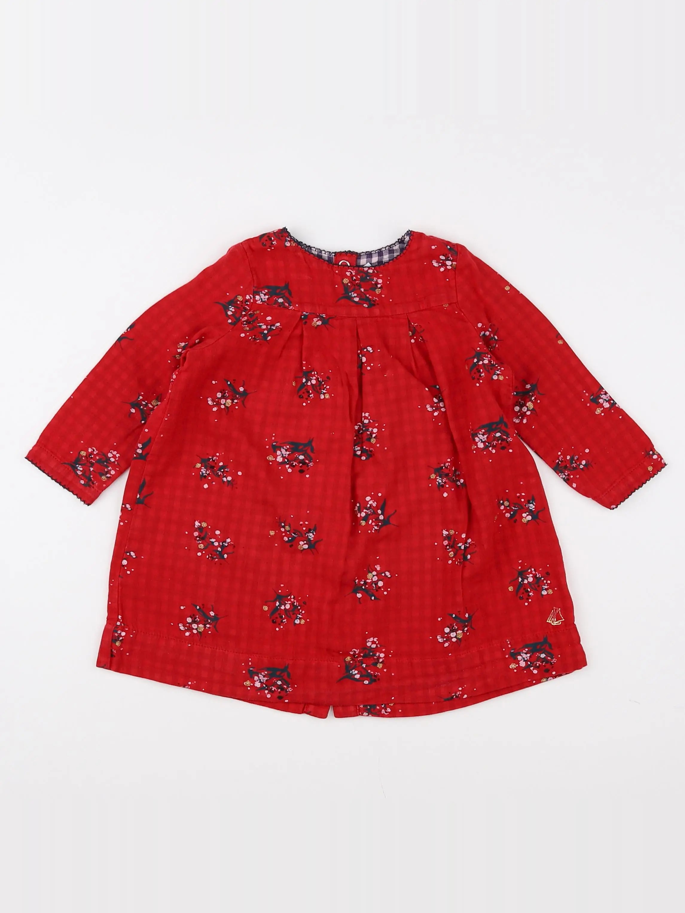 Petit Bateau - robe rouge - 12 mois