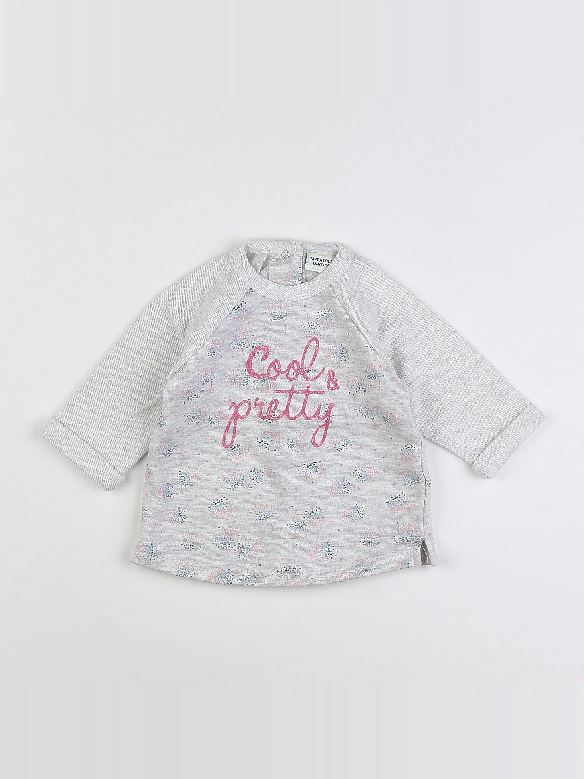 Tape à l'oeil - sweat gris - 12 mois