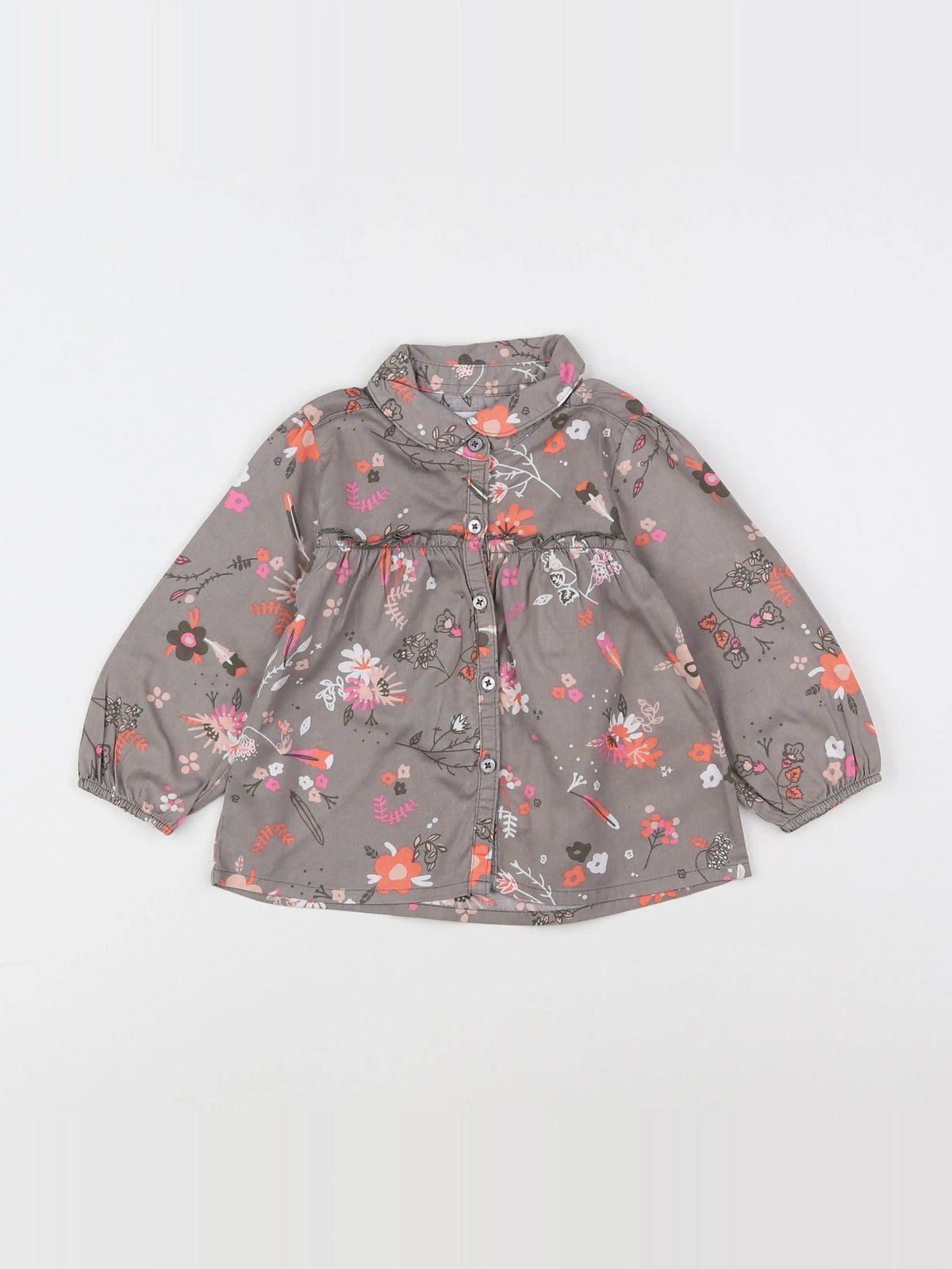 Vertbaudet - blouse marron - 18 mois
