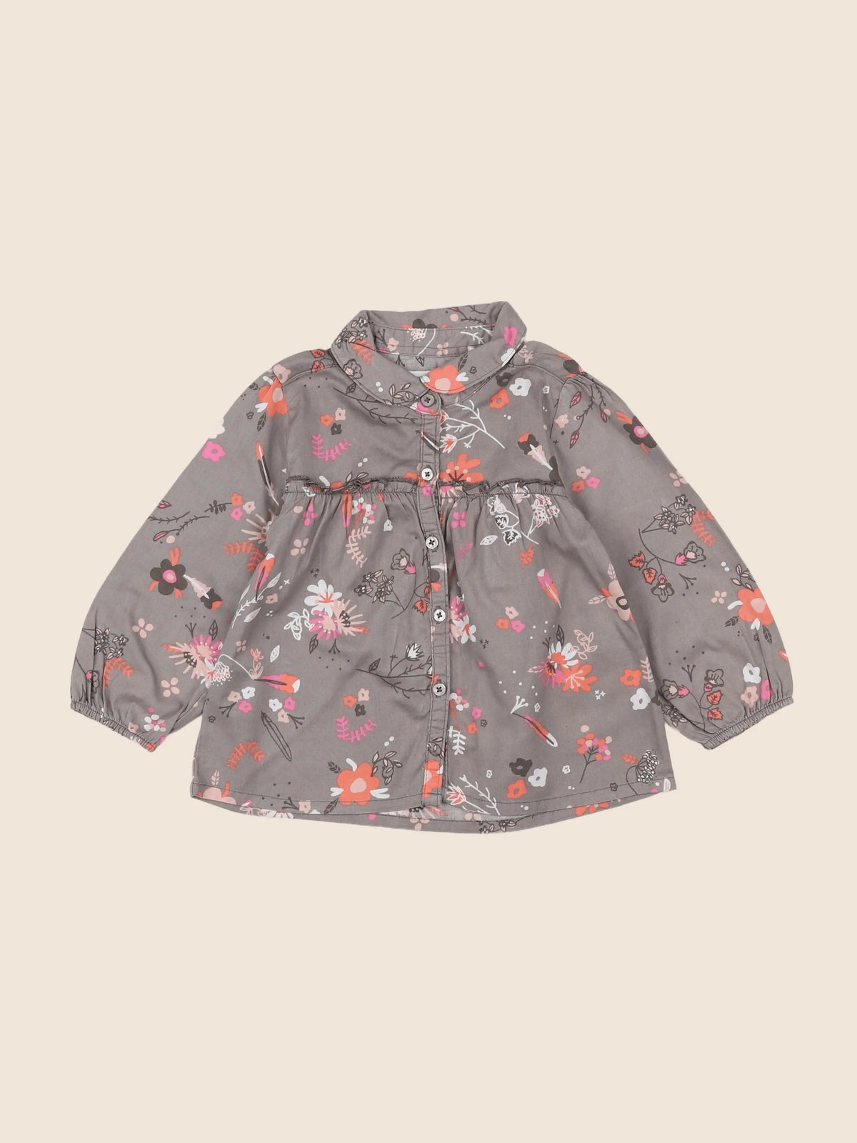 Vertbaudet - blouse marron - 18 mois
