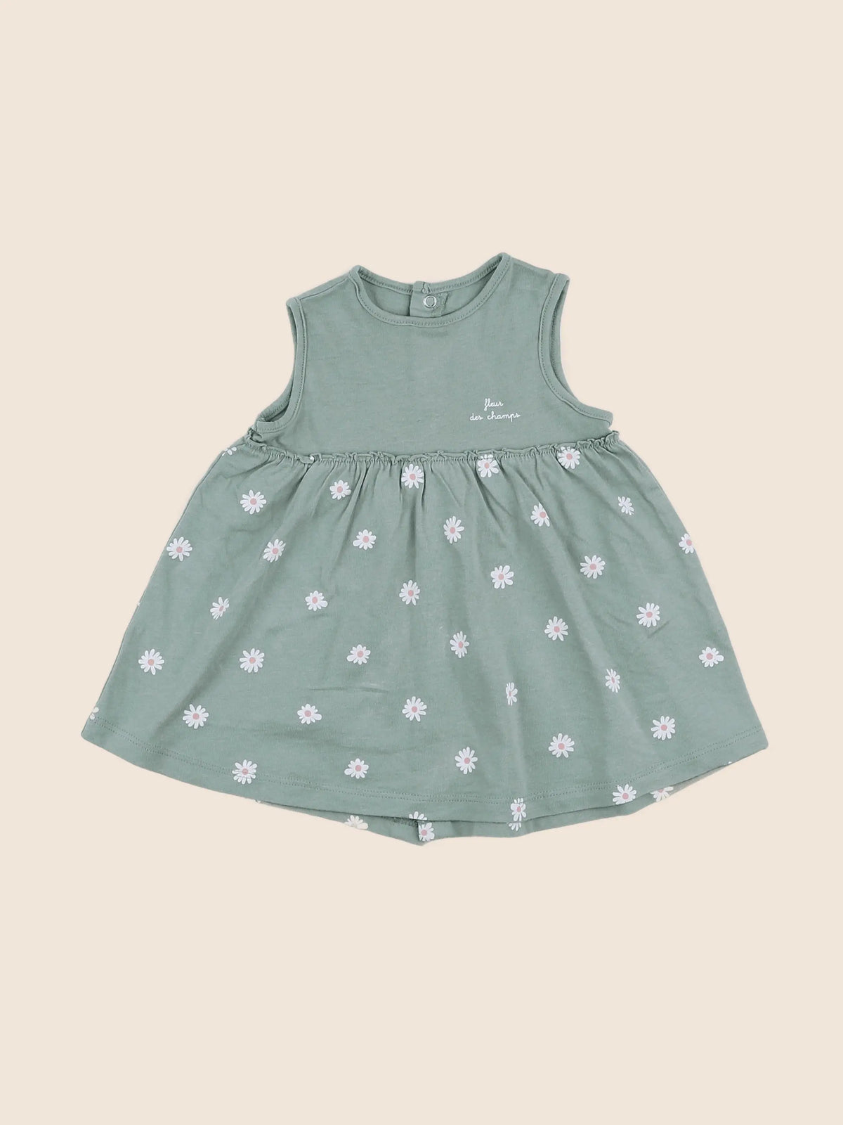 Vertbaudet - robe vert - 3 mois