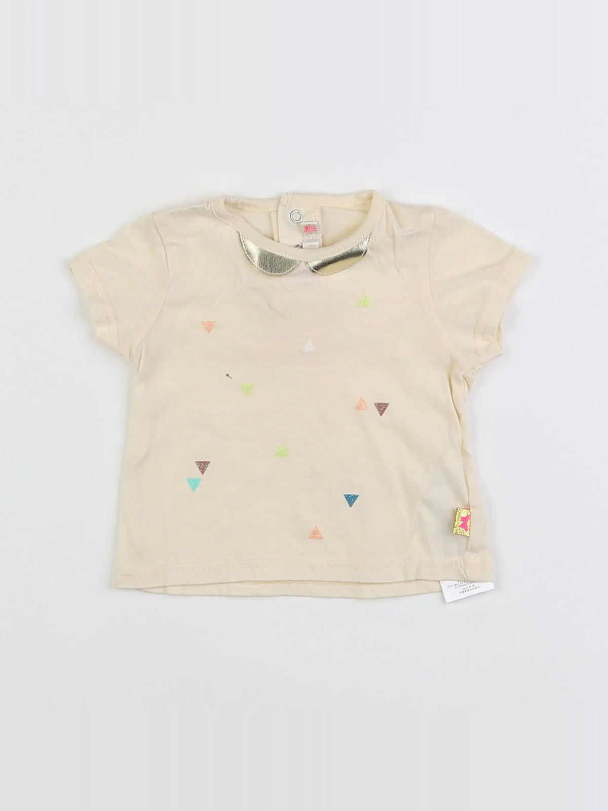 Billie Blush - tee-shirt beige, or - 3 mois