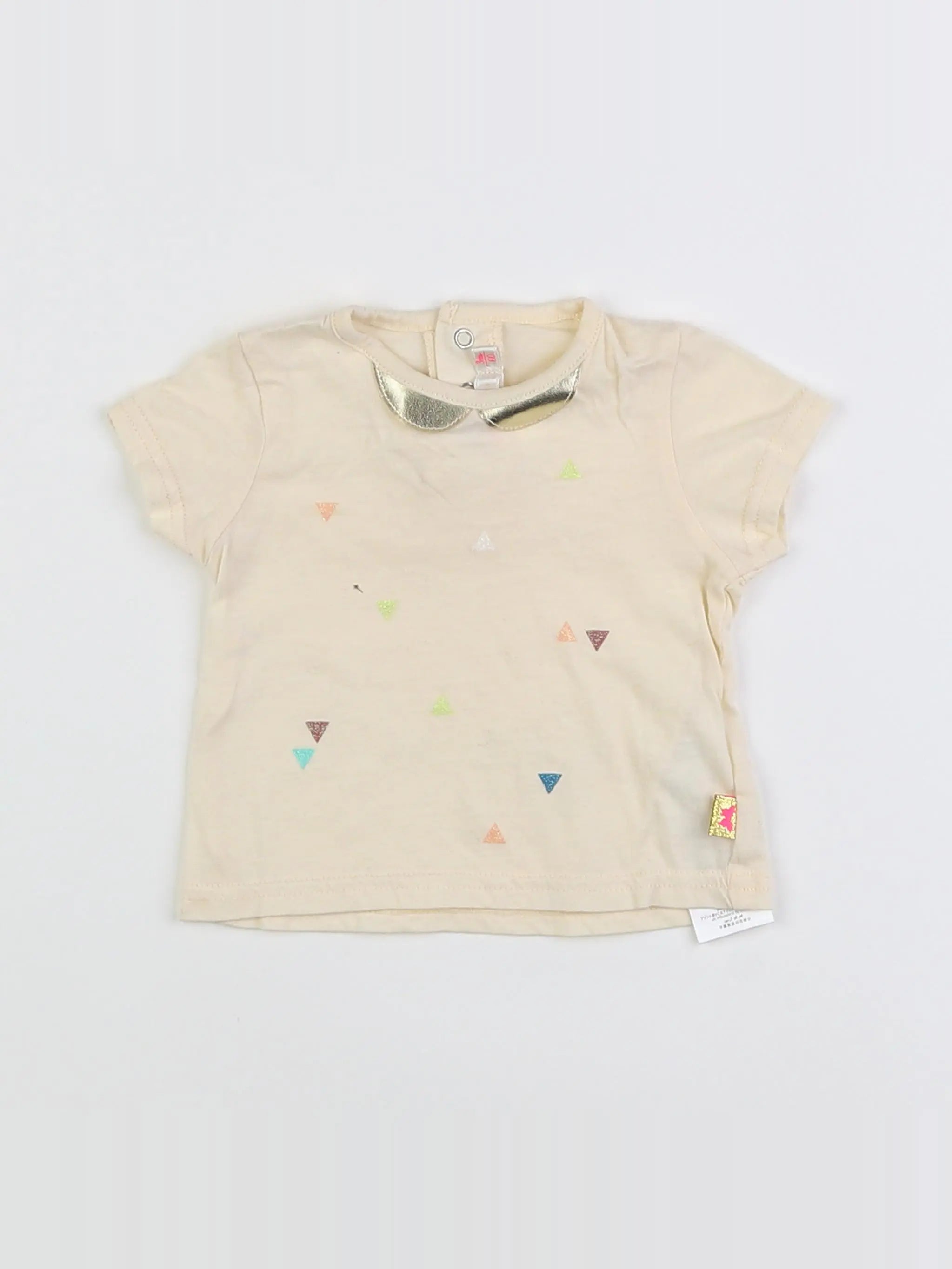 Billie Blush - tee-shirt beige, or - 3 mois