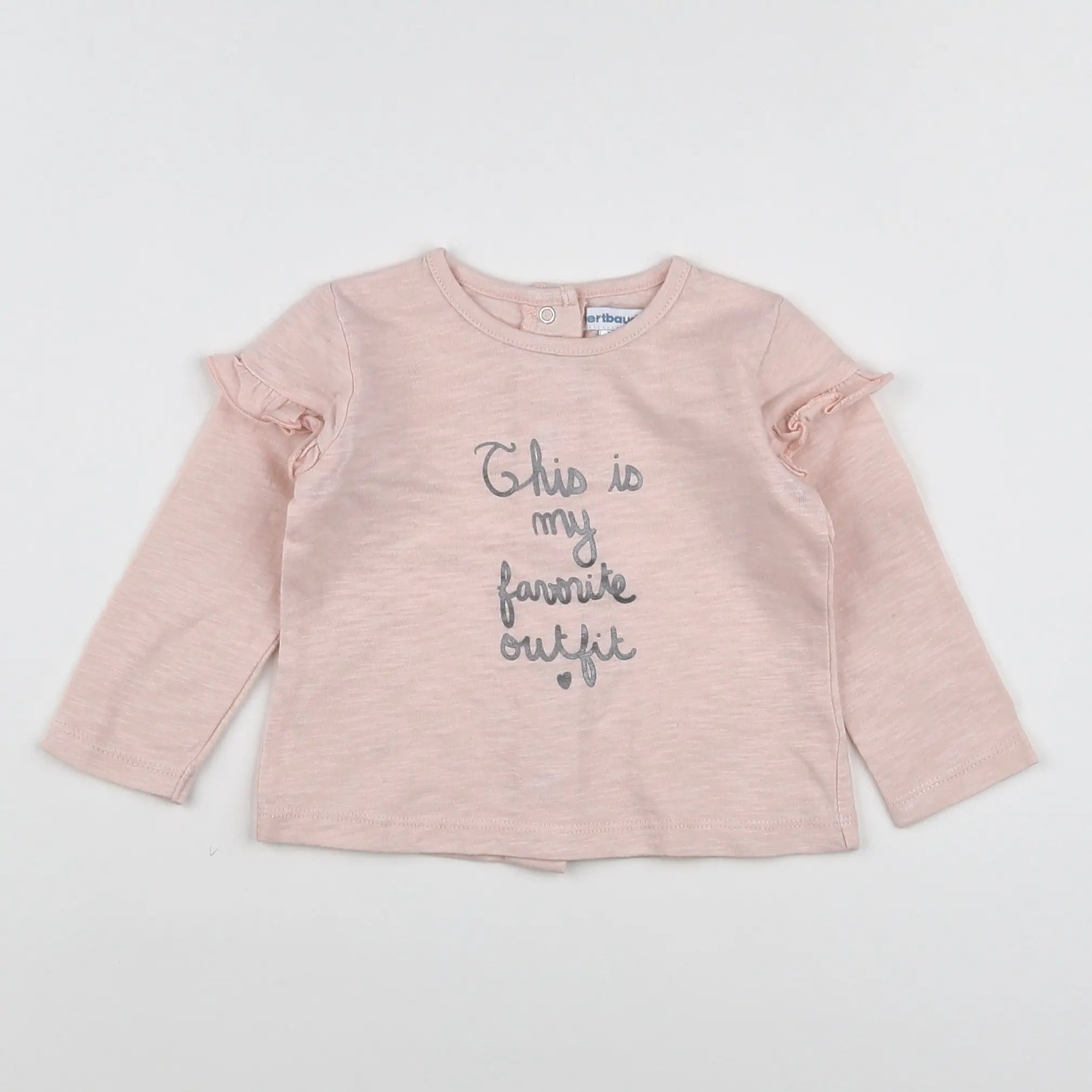 Vertbaudet - tee-shirt rose - 9 mois