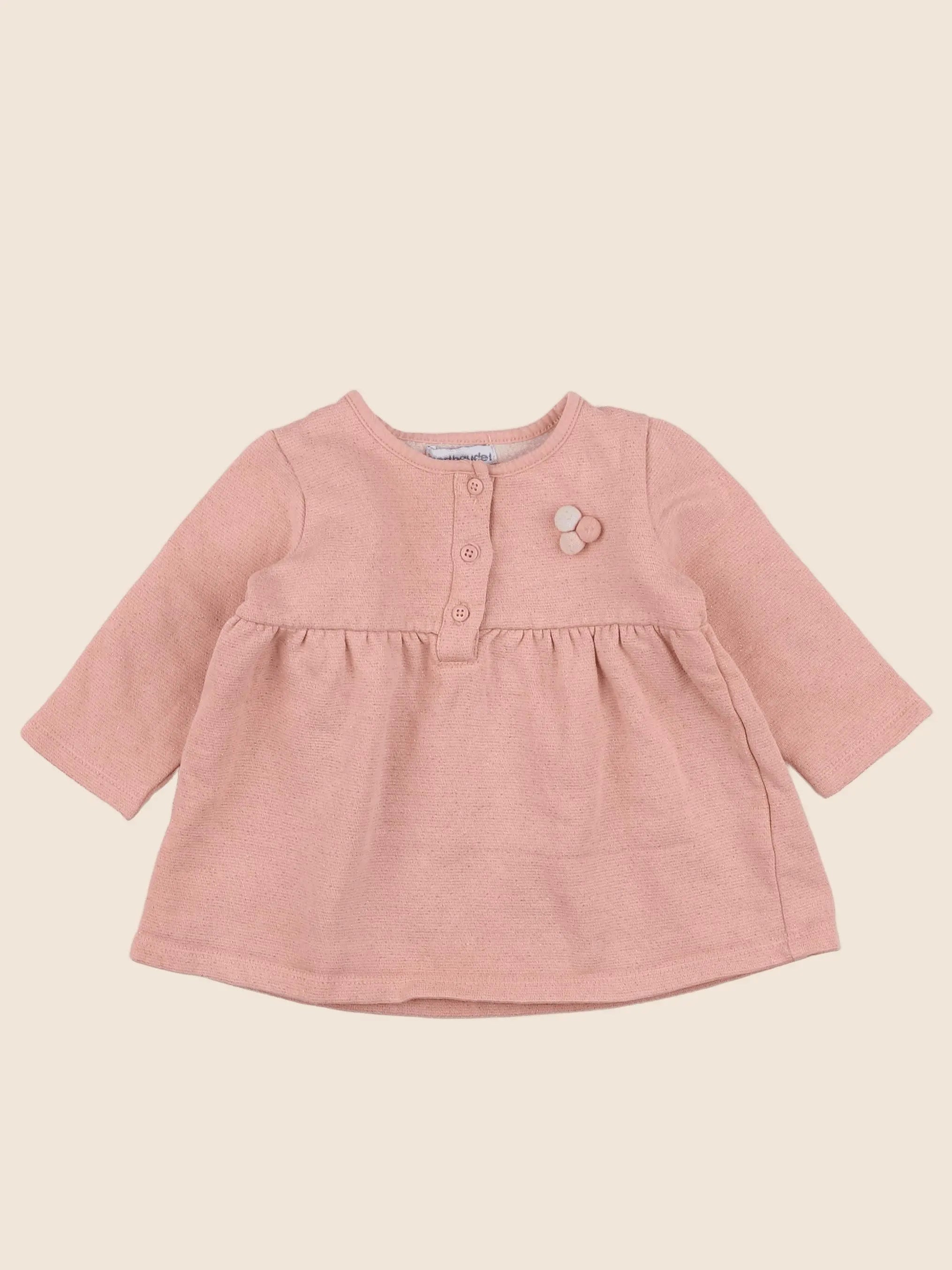 Vertbaudet - robe rose - 9 mois