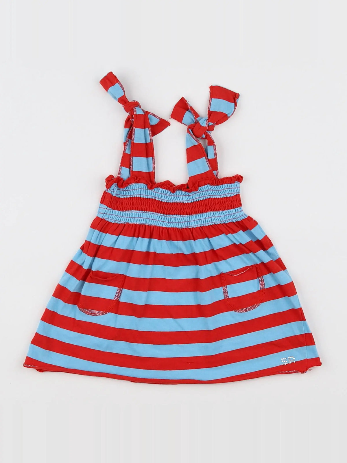 Sonia Rykiel - robe bleu, rouge - 3 mois