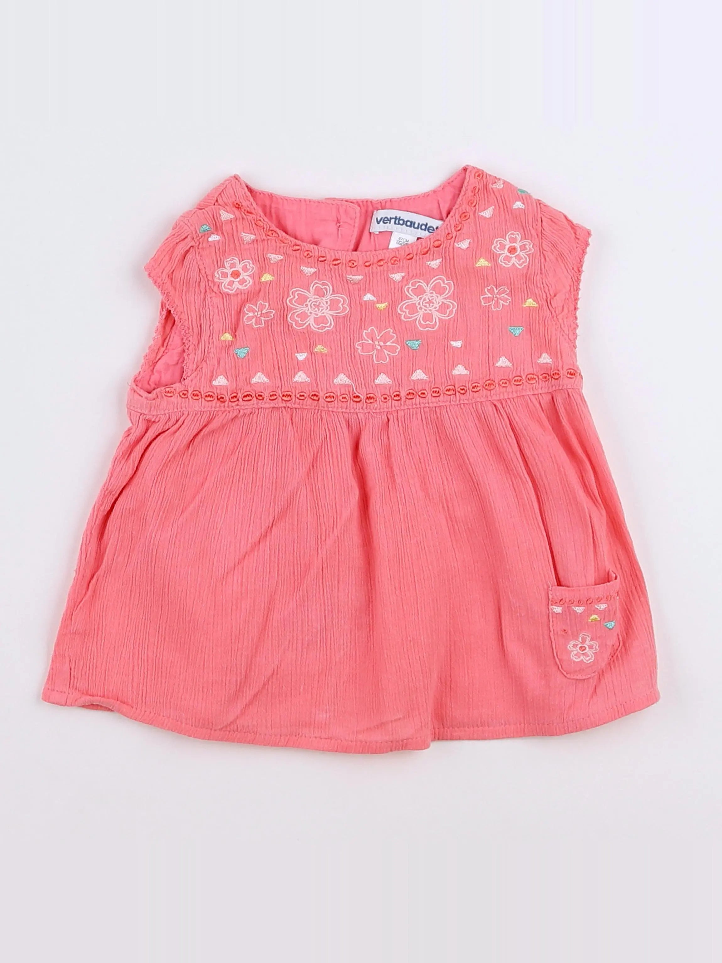 Vertbaudet - blouse rose - 6 mois