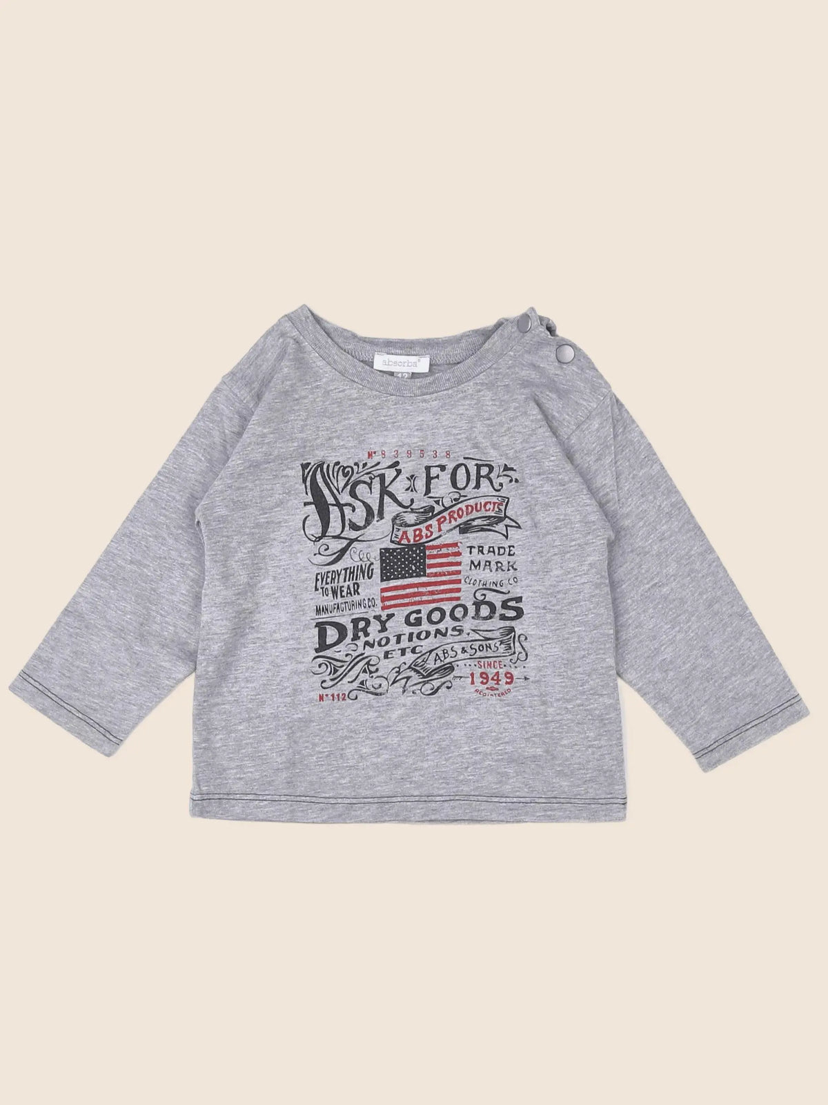 Absorba - tee-shirt gris - 12 mois