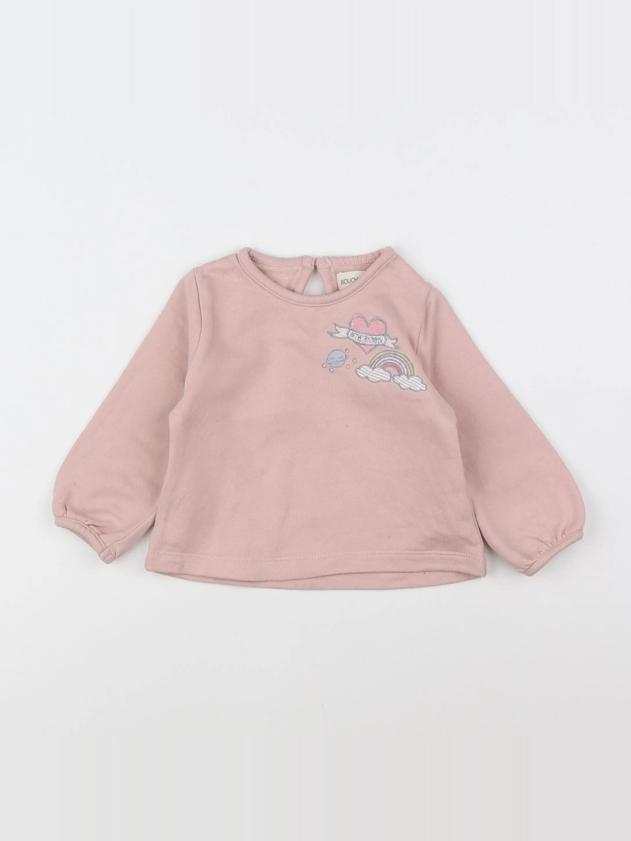 Bouchara - sweat rose - 9 mois