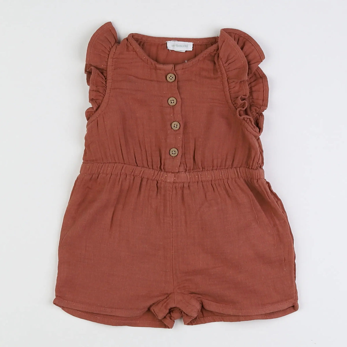 Vertbaudet - combinaison marron - 6 mois