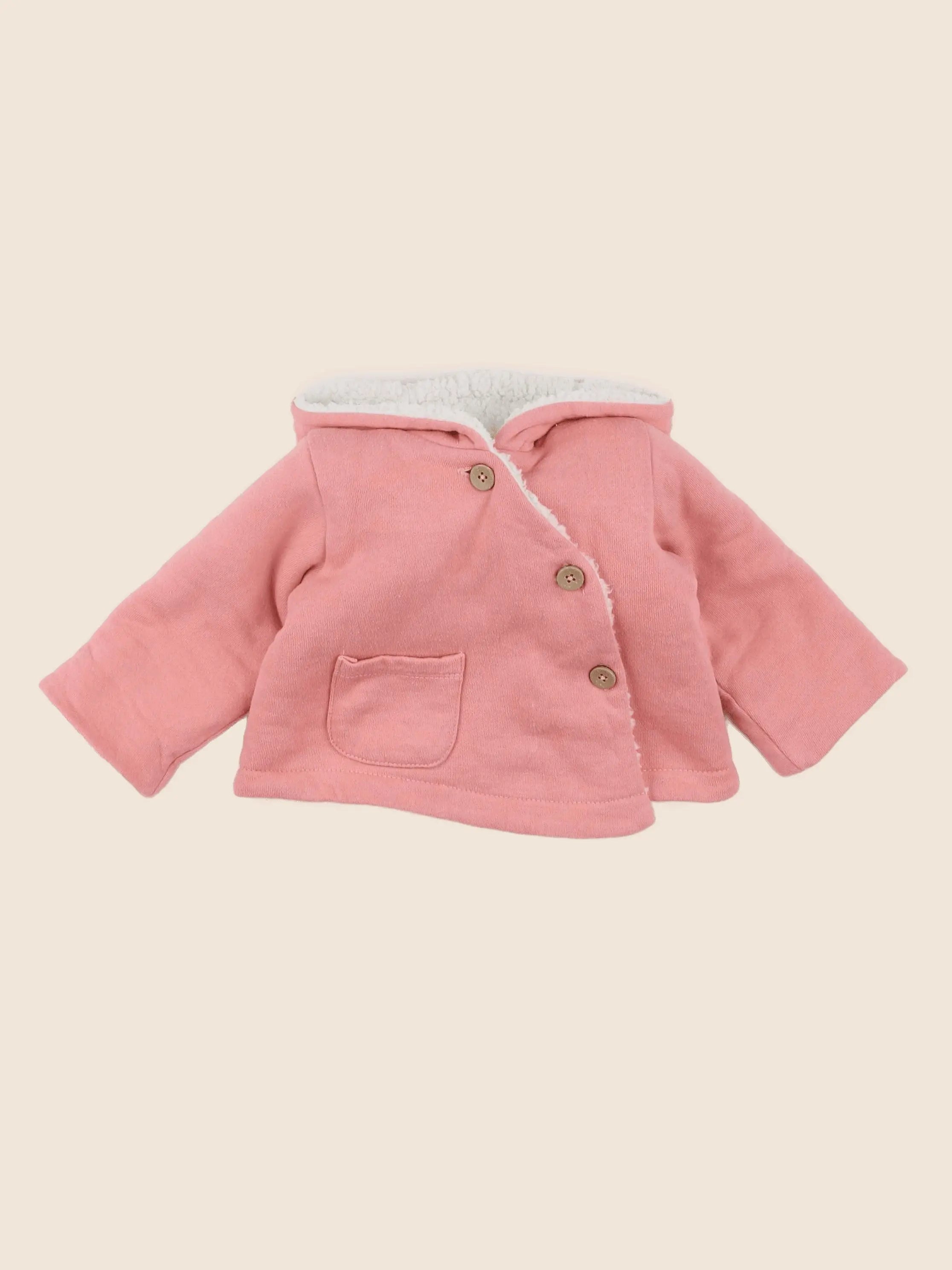 La Redoute - veste doublé rose - 3 mois