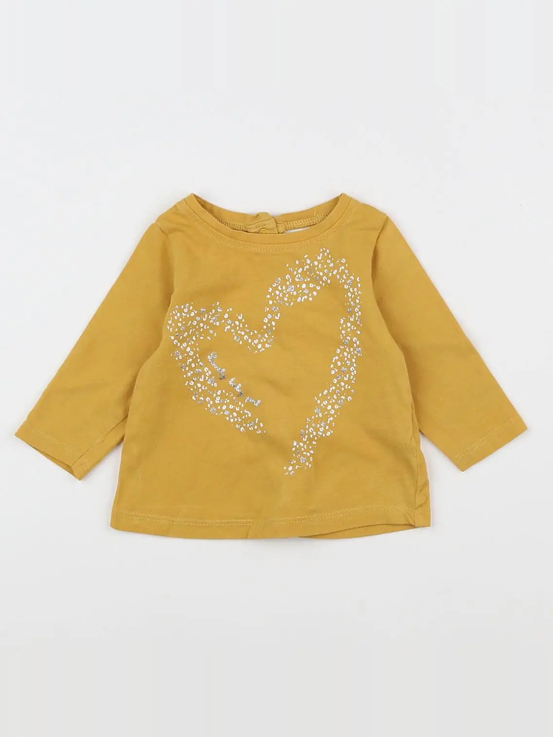 Tape à l'oeil - tee-shirt jaune, argent - 3 mois