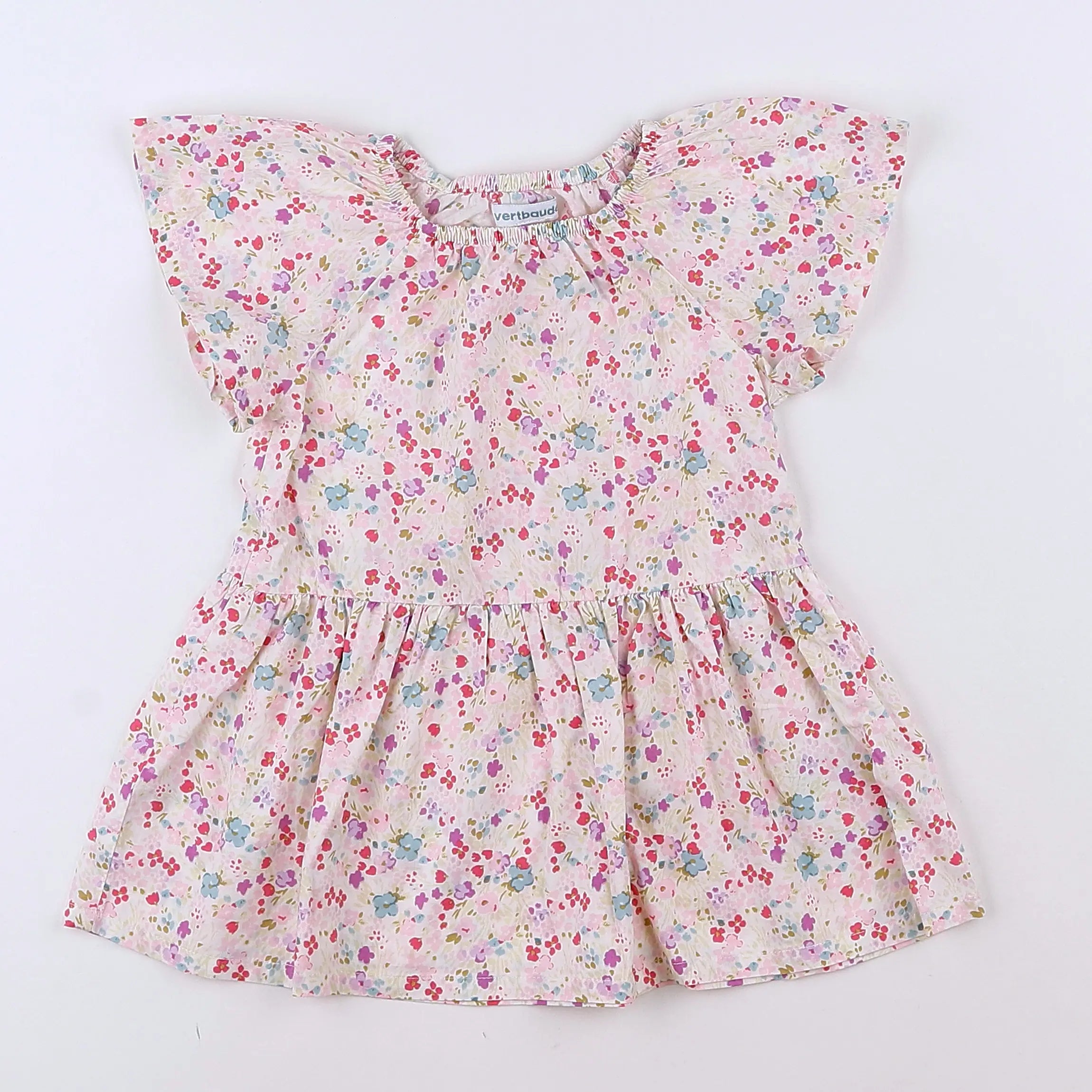 Vertbaudet - robe multicolore - 12 mois