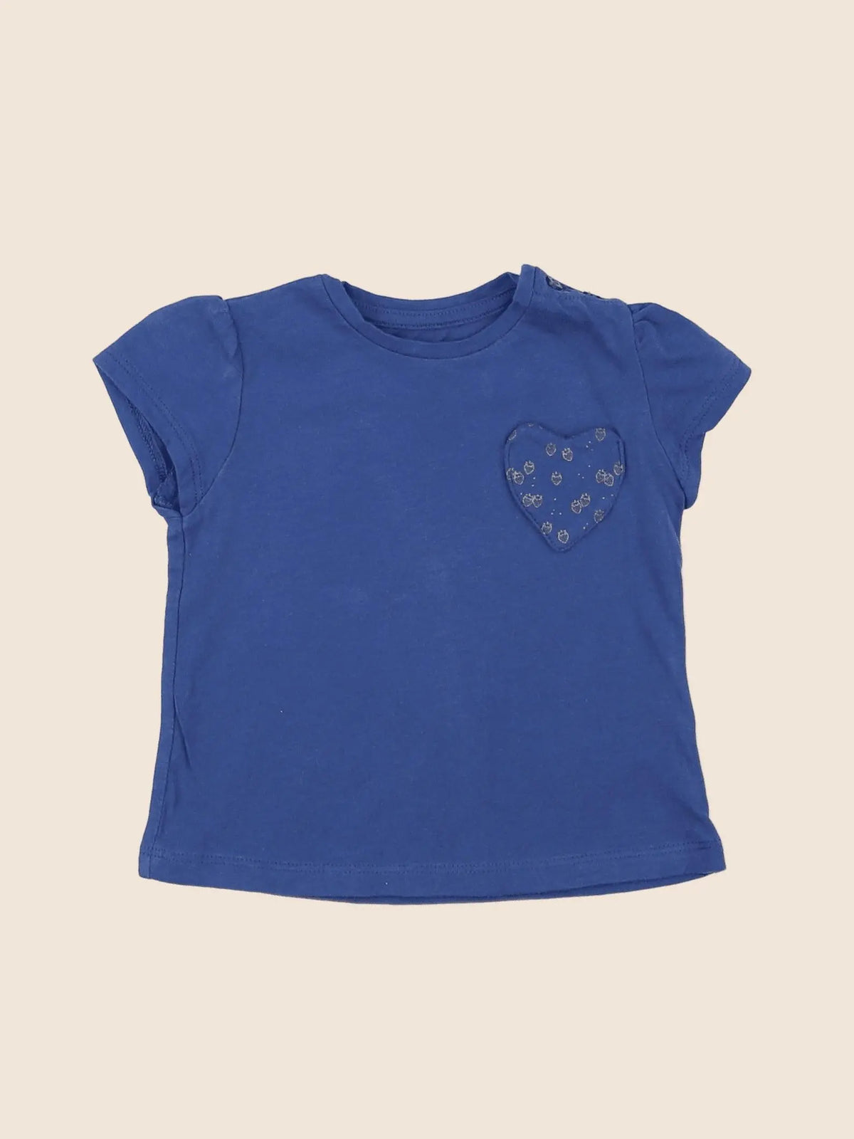 Vertbaudet - tee-shirt bleu - 9 mois