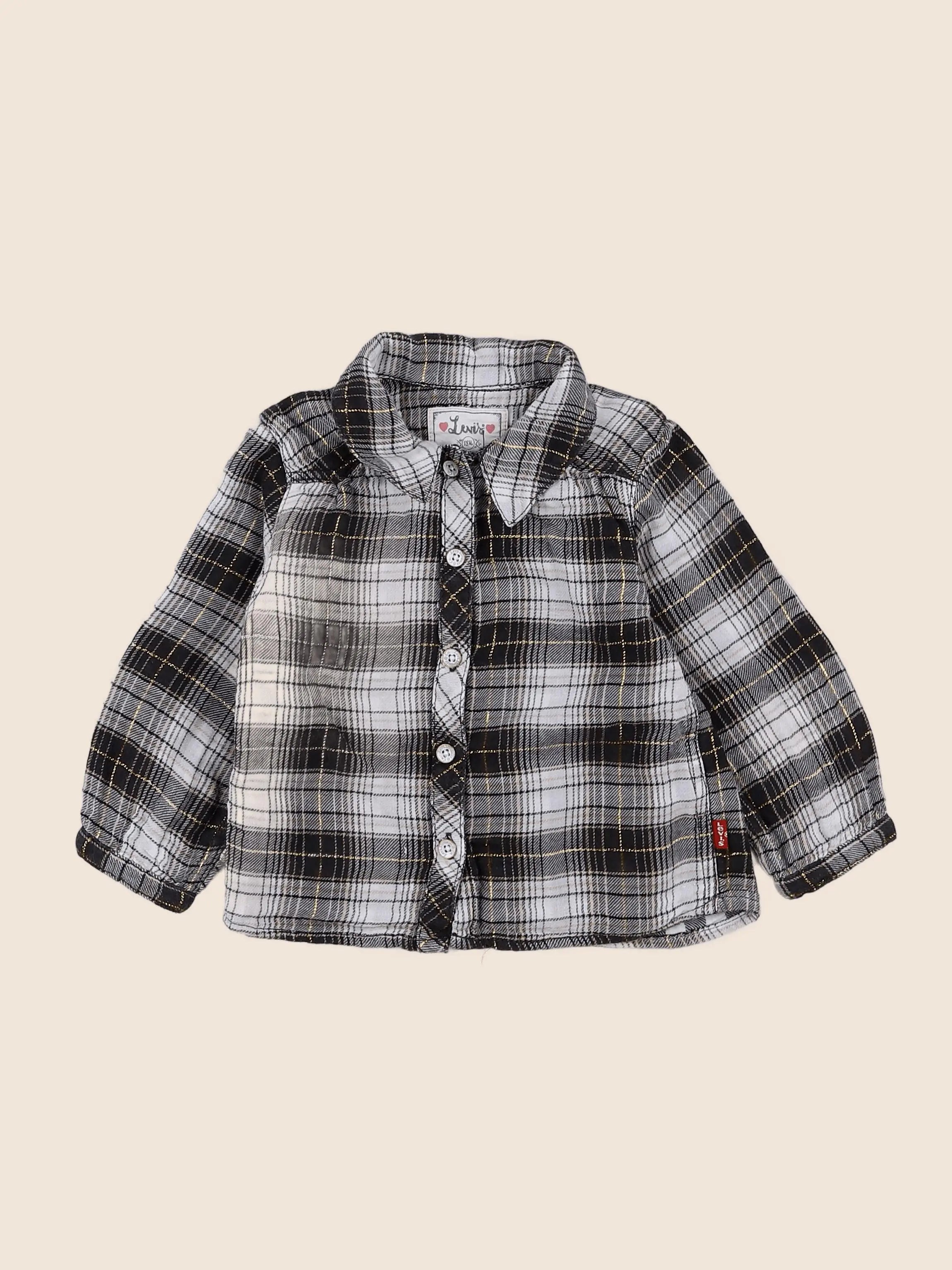 Levi's - chemise beige, gris, or - 18 mois