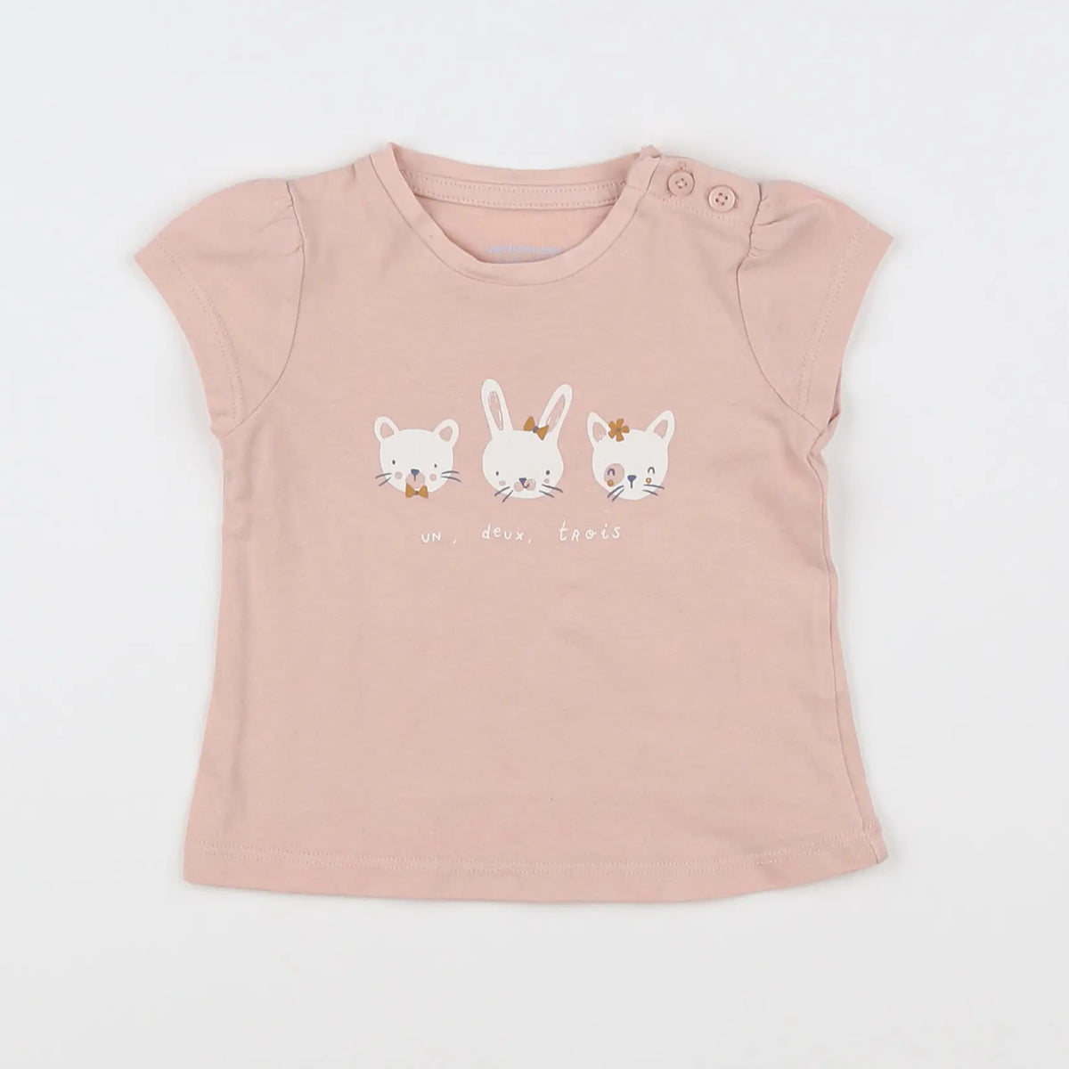 Vertbaudet - tee-shirt rose - 6 mois