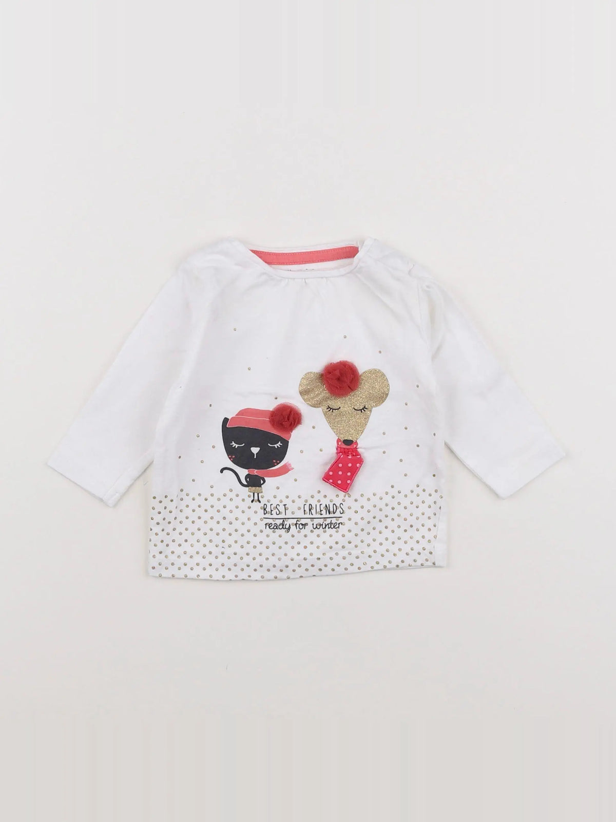 Vertbaudet - tee-shirt blanc - 3 mois