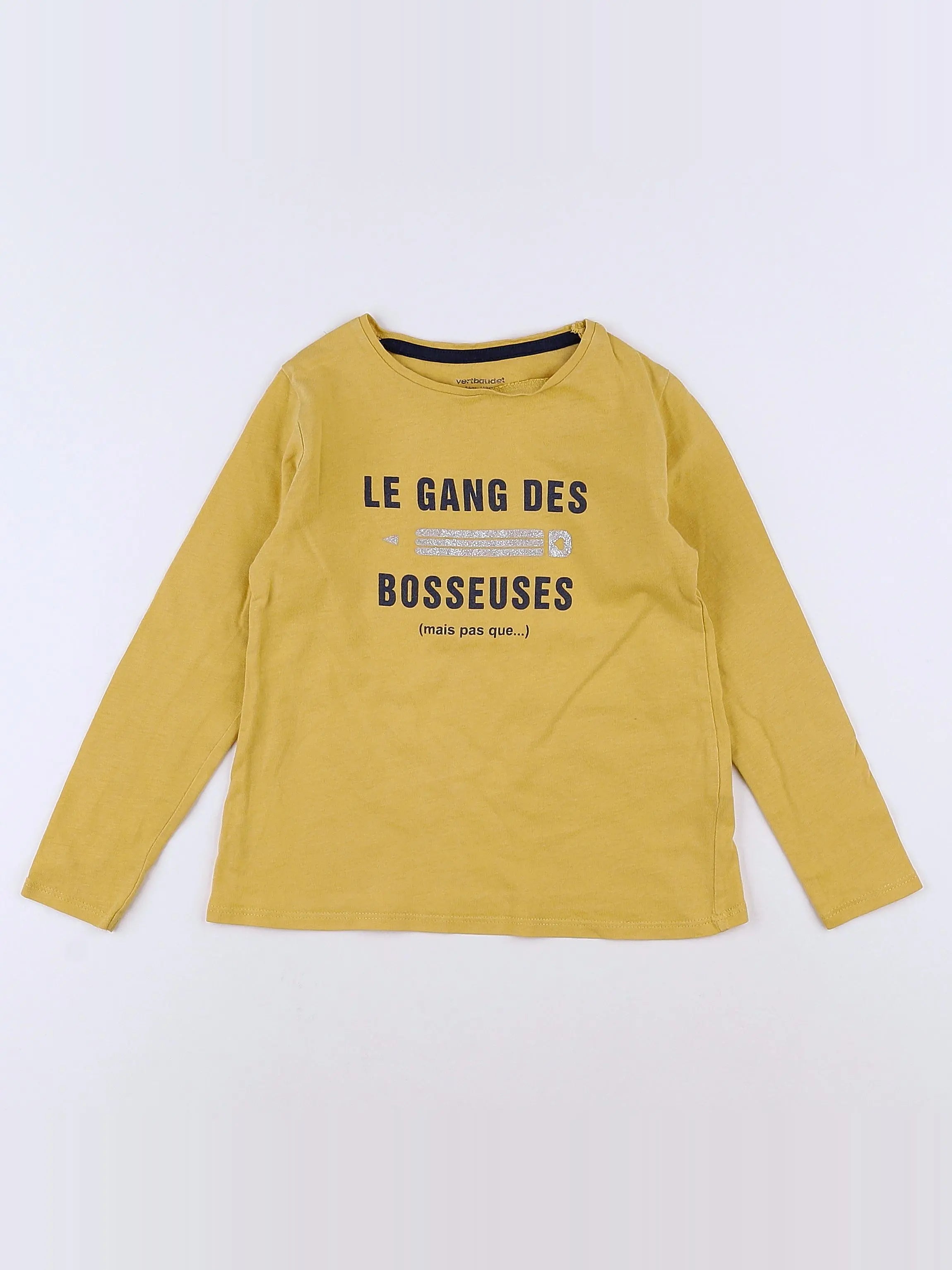 Vertbaudet - tee-shirt jaune - 5 ans
