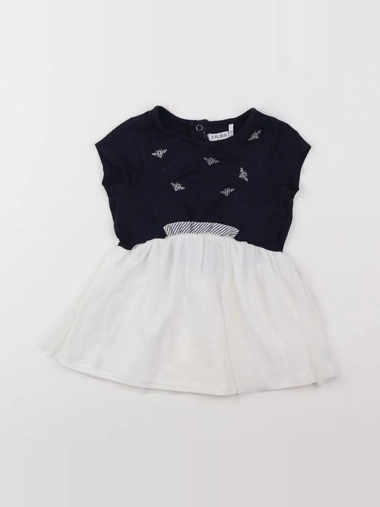 IKKS - robe bleu, blanc - 12 mois