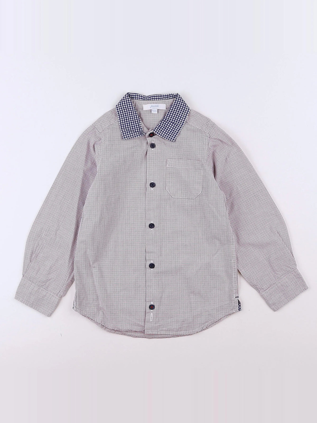 Jacadi - chemise blanc, bleu - 4 ans