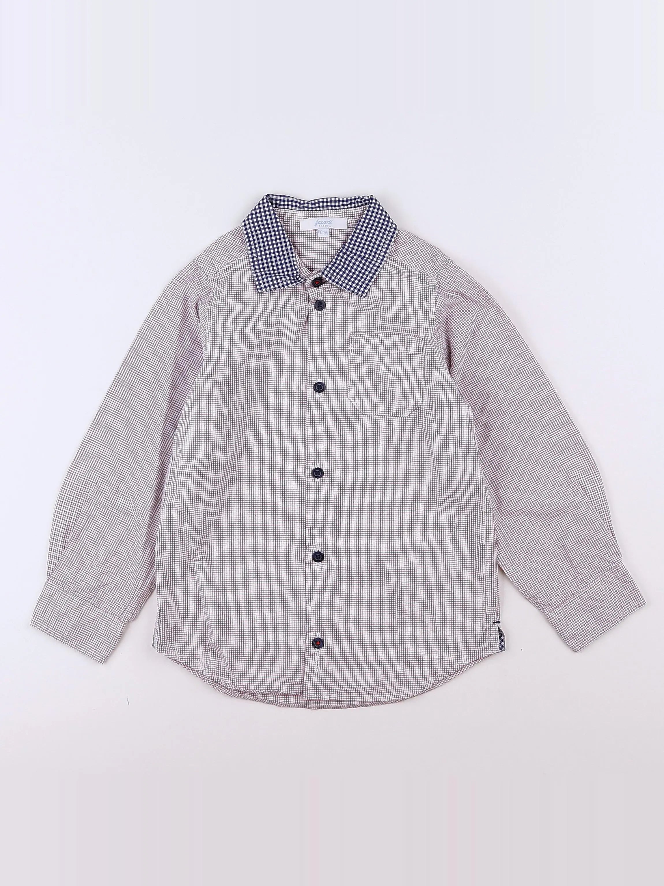 Jacadi - chemise blanc, bleu - 4 ans