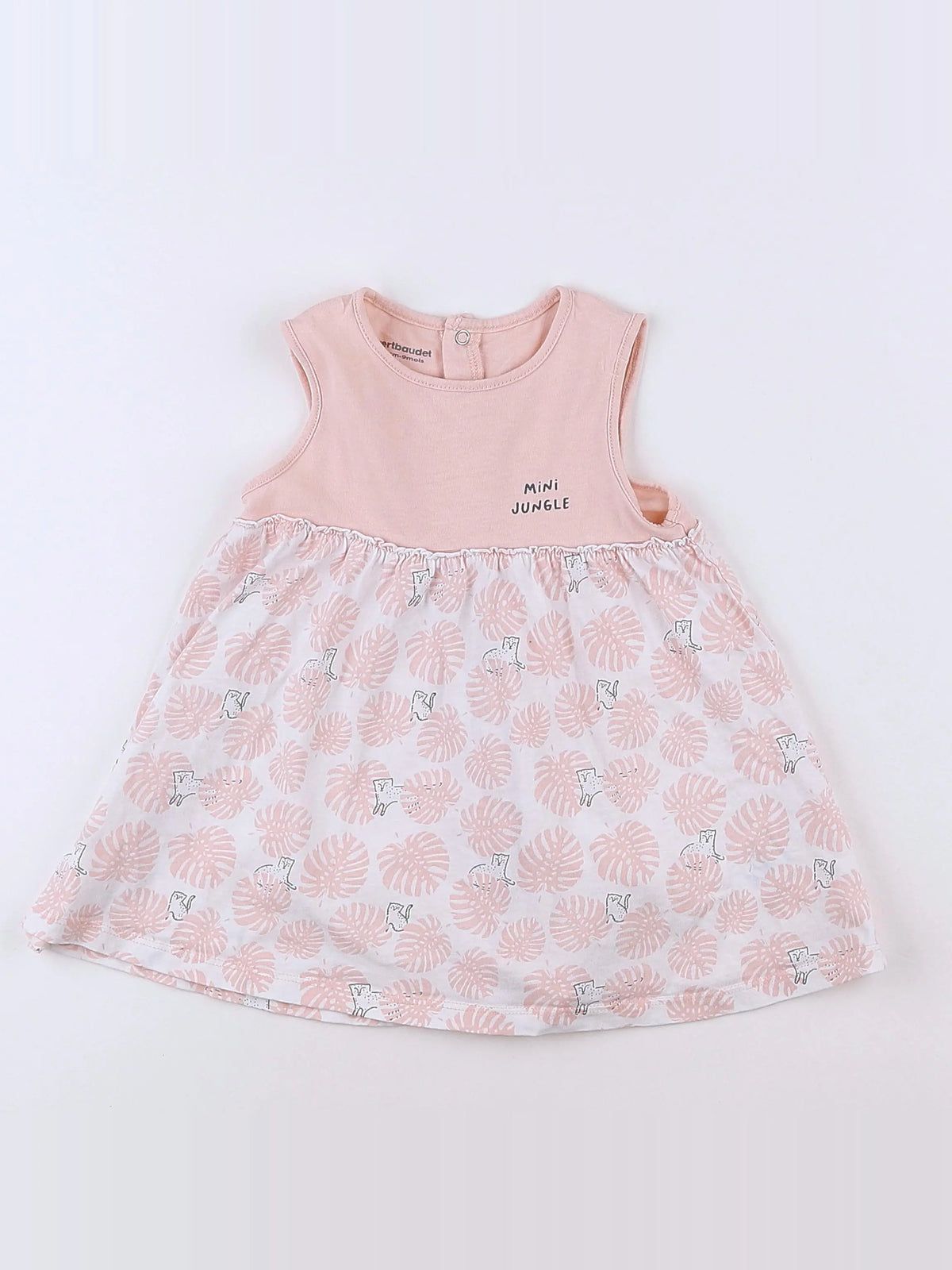 Vertbaudet - robe rose - 9 mois