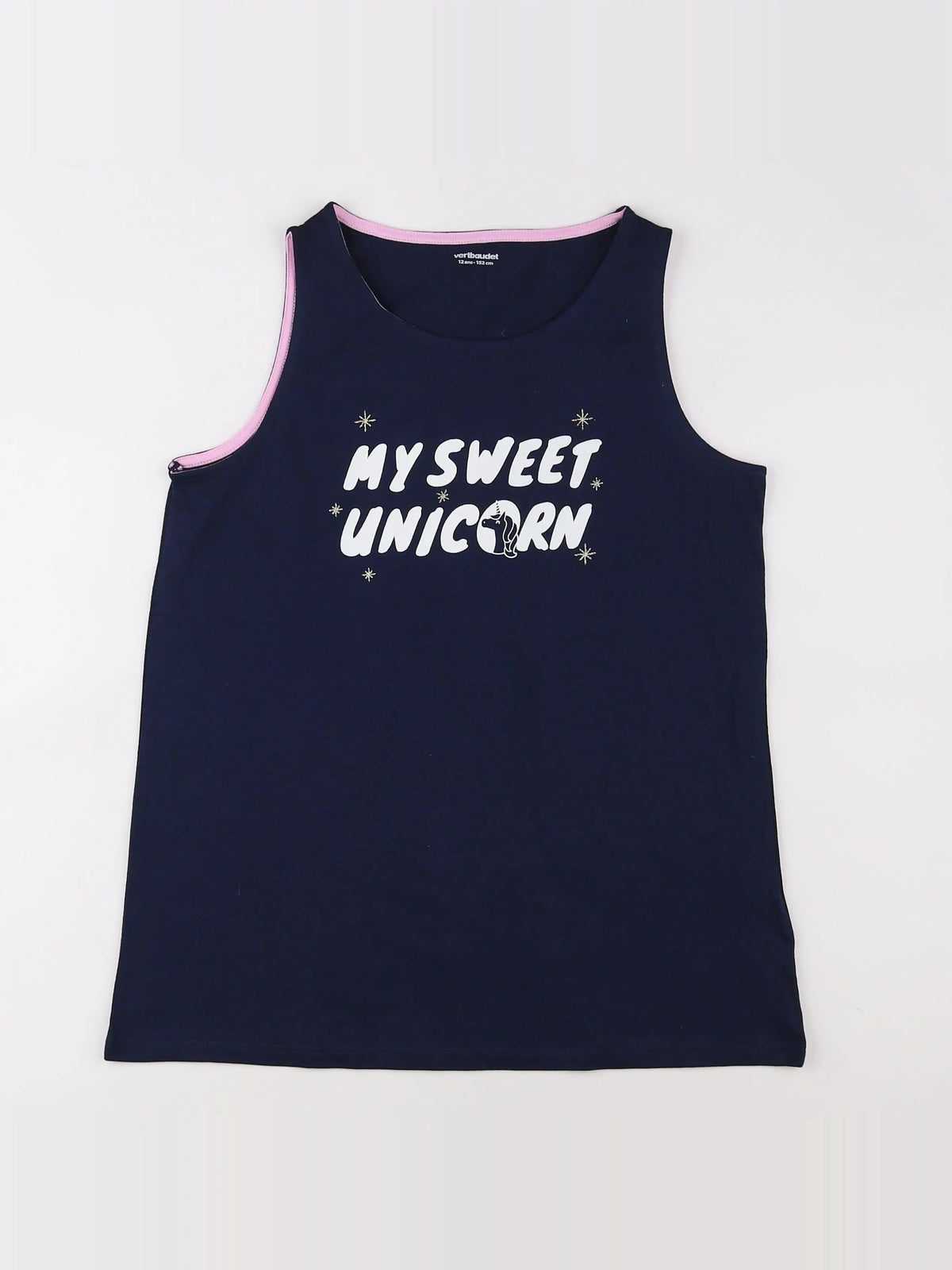 Vertbaudet - tee-shirt rose, bleu - 12 ans