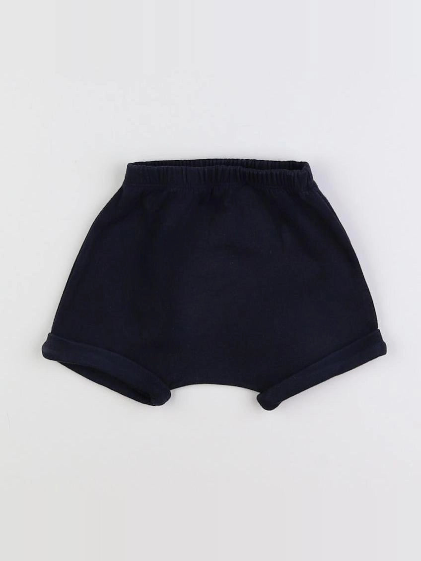 Petit Bateau - short bleu - 12 mois