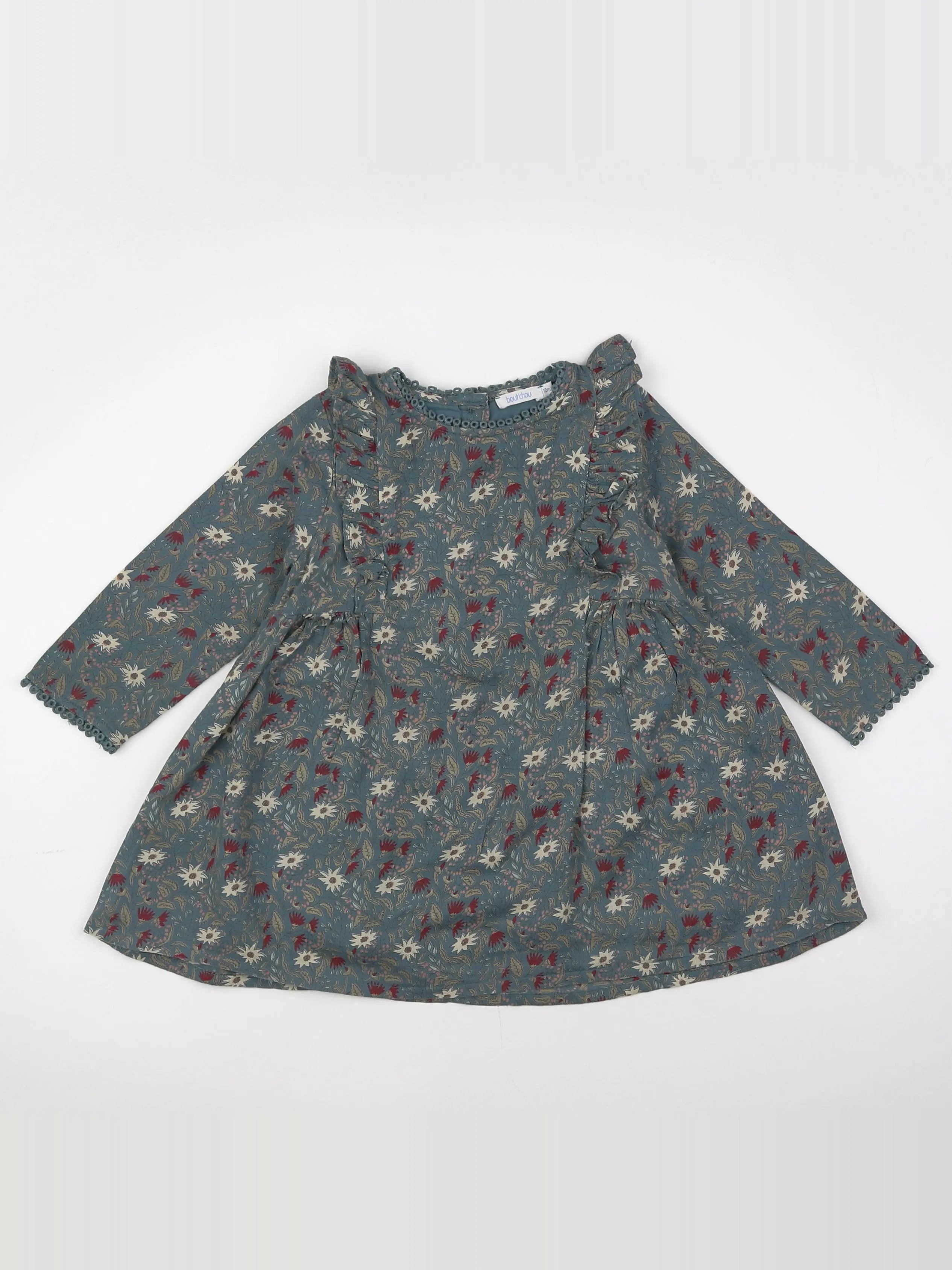 Boutchou - robe vert - 12 mois