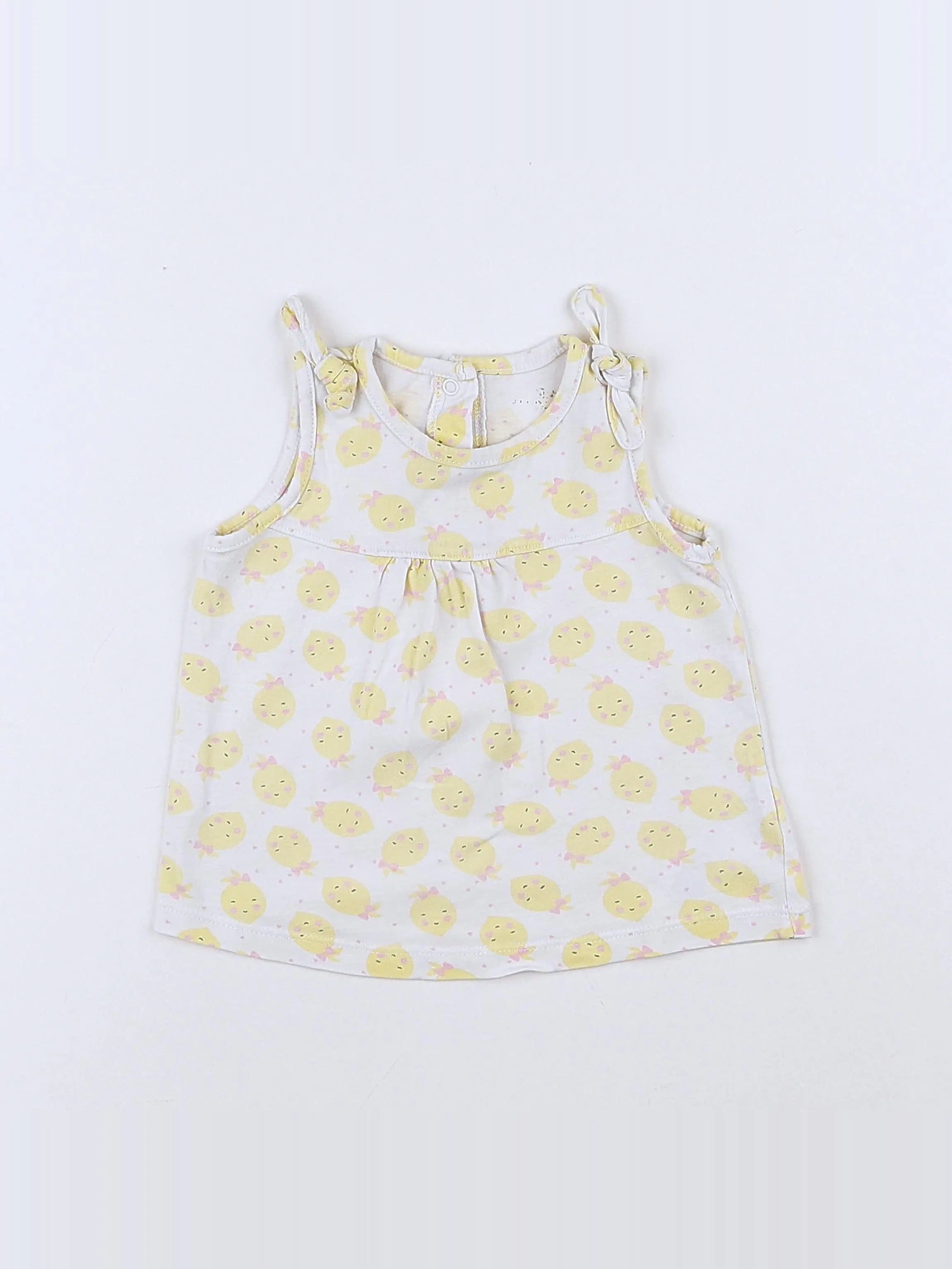 La Redoute - robe jaune, blanc - 9 mois