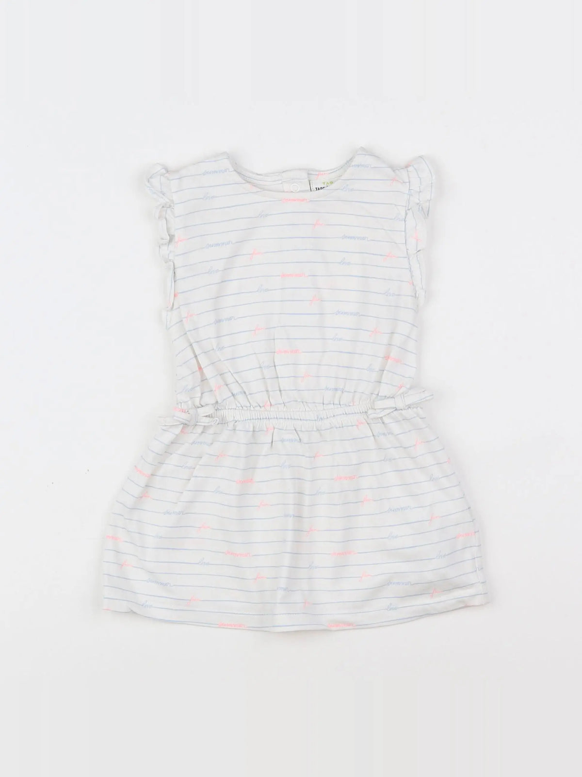 Tape à l'oeil - robe blanc, bleu - 12 mois