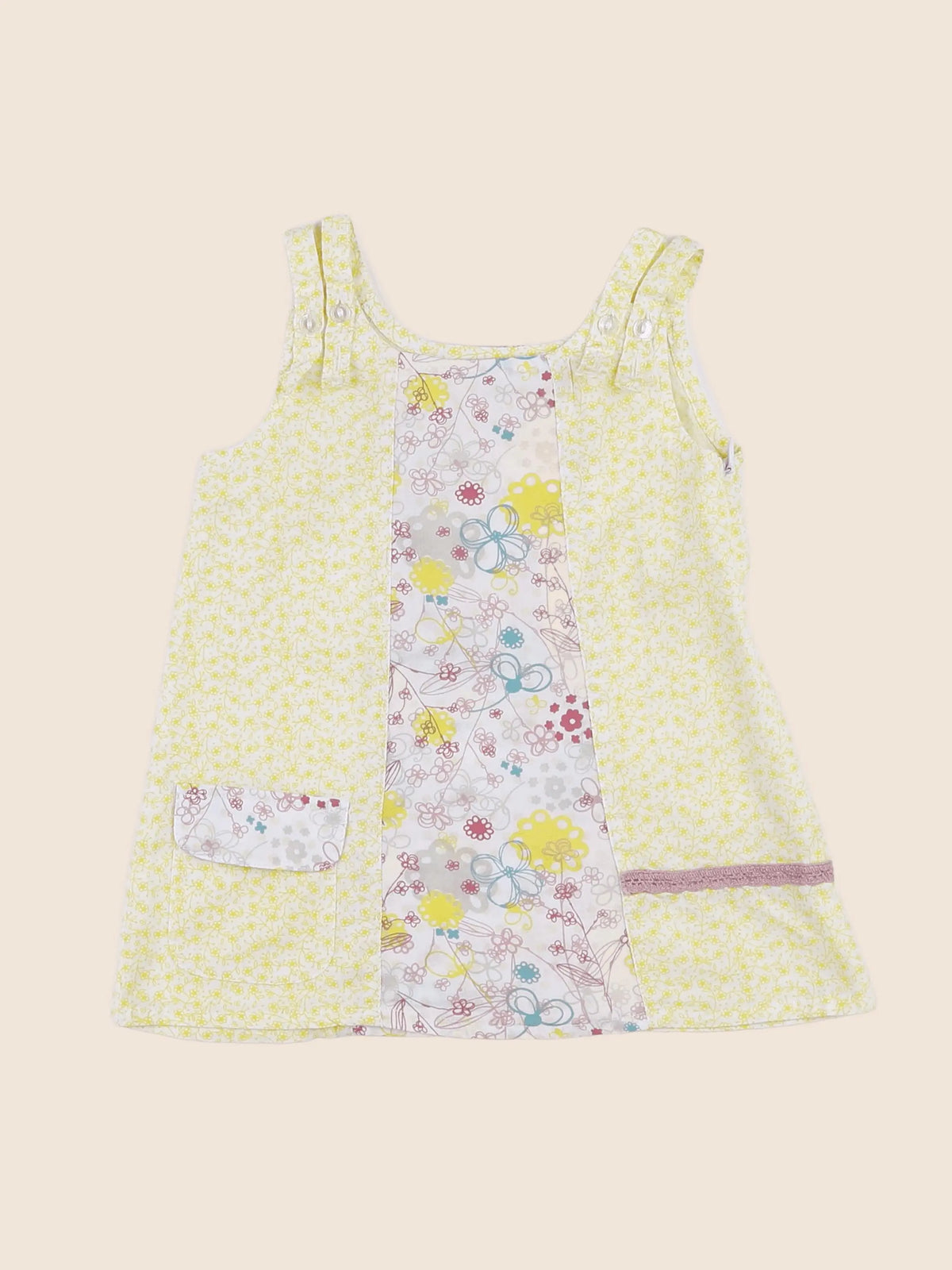 Vertbaudet - robe multicolore - 9 mois