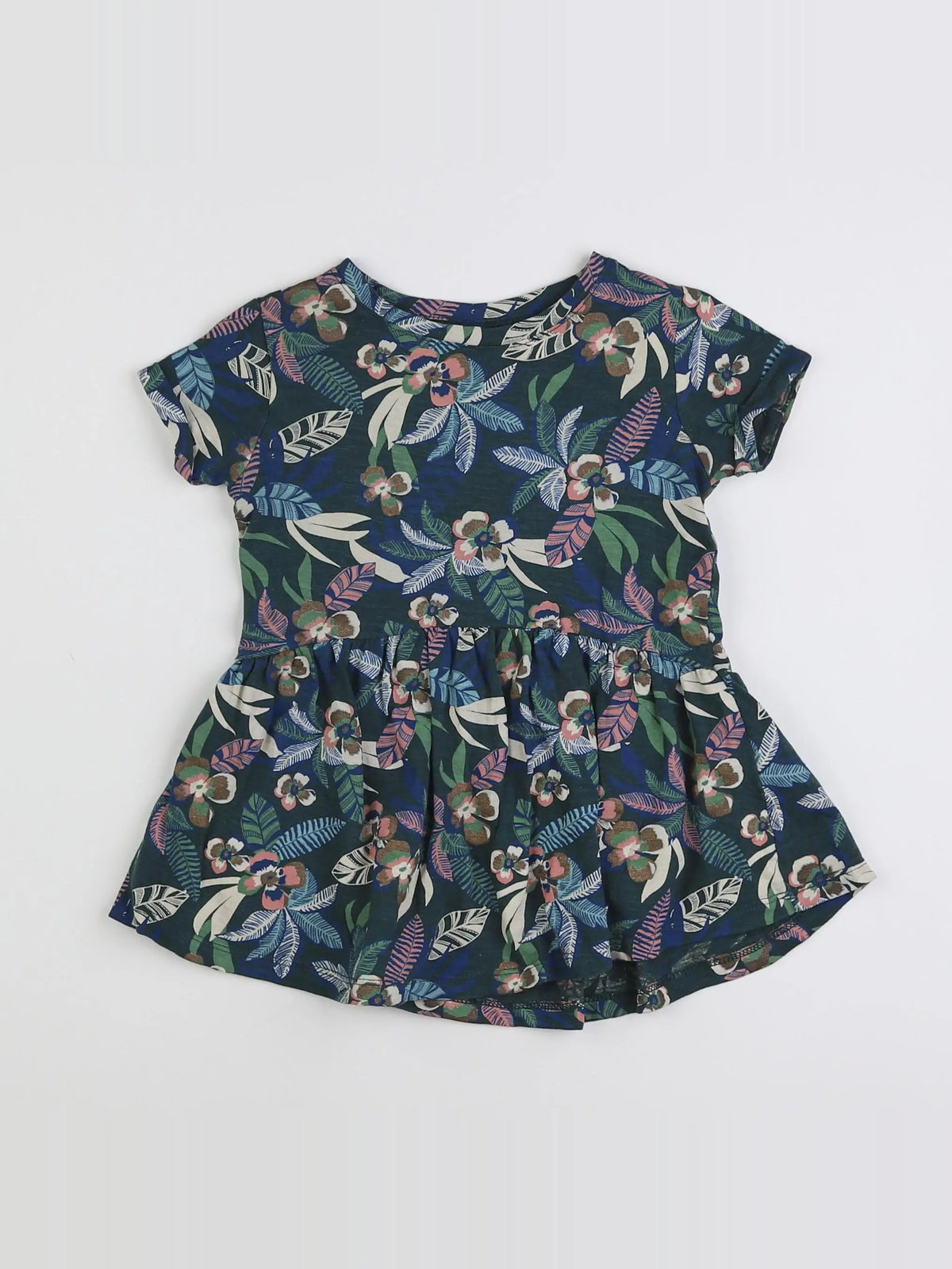 Vertbaudet - robe vert - 2 ans