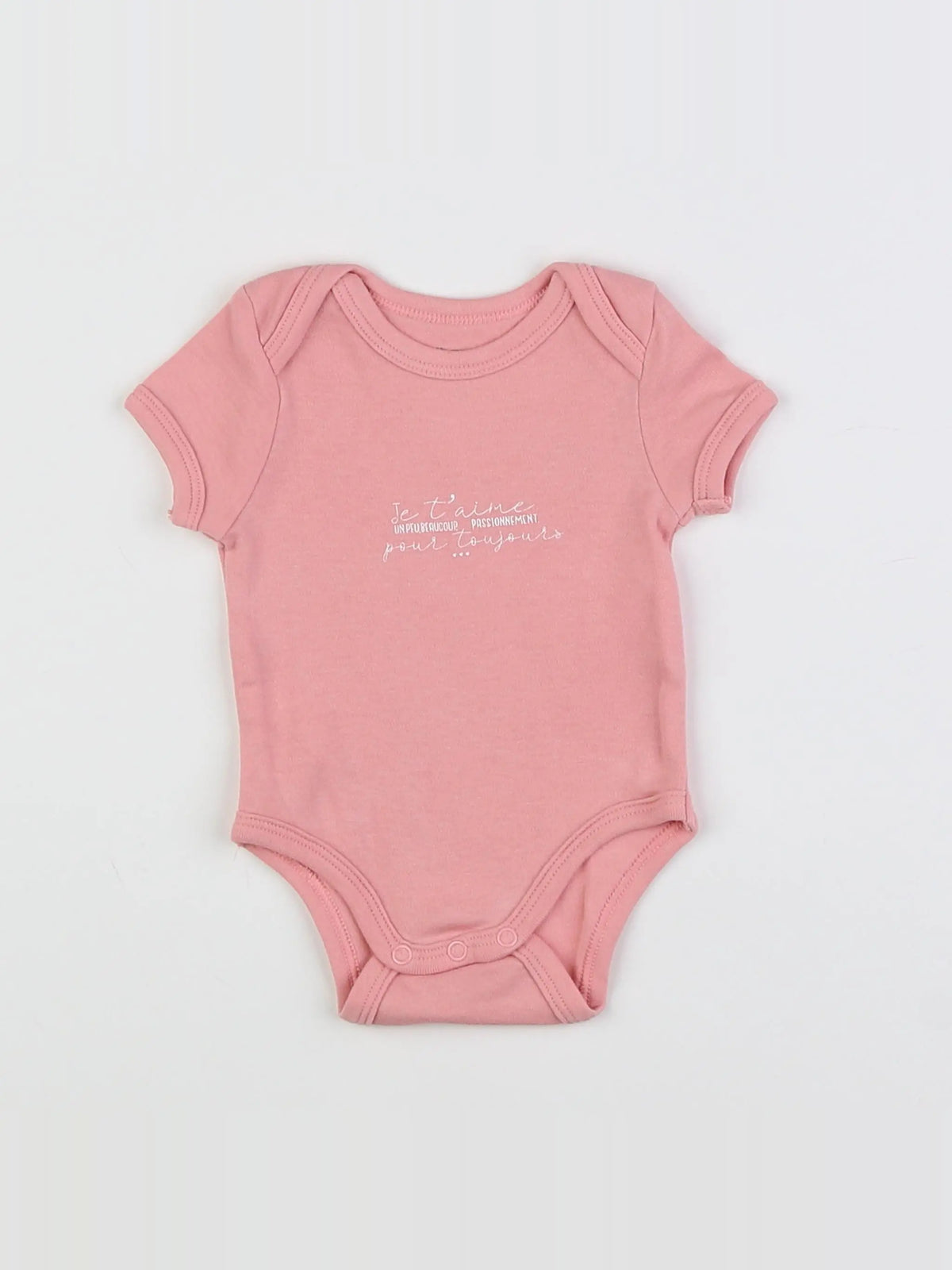 Vertbaudet - body rose - 1 mois