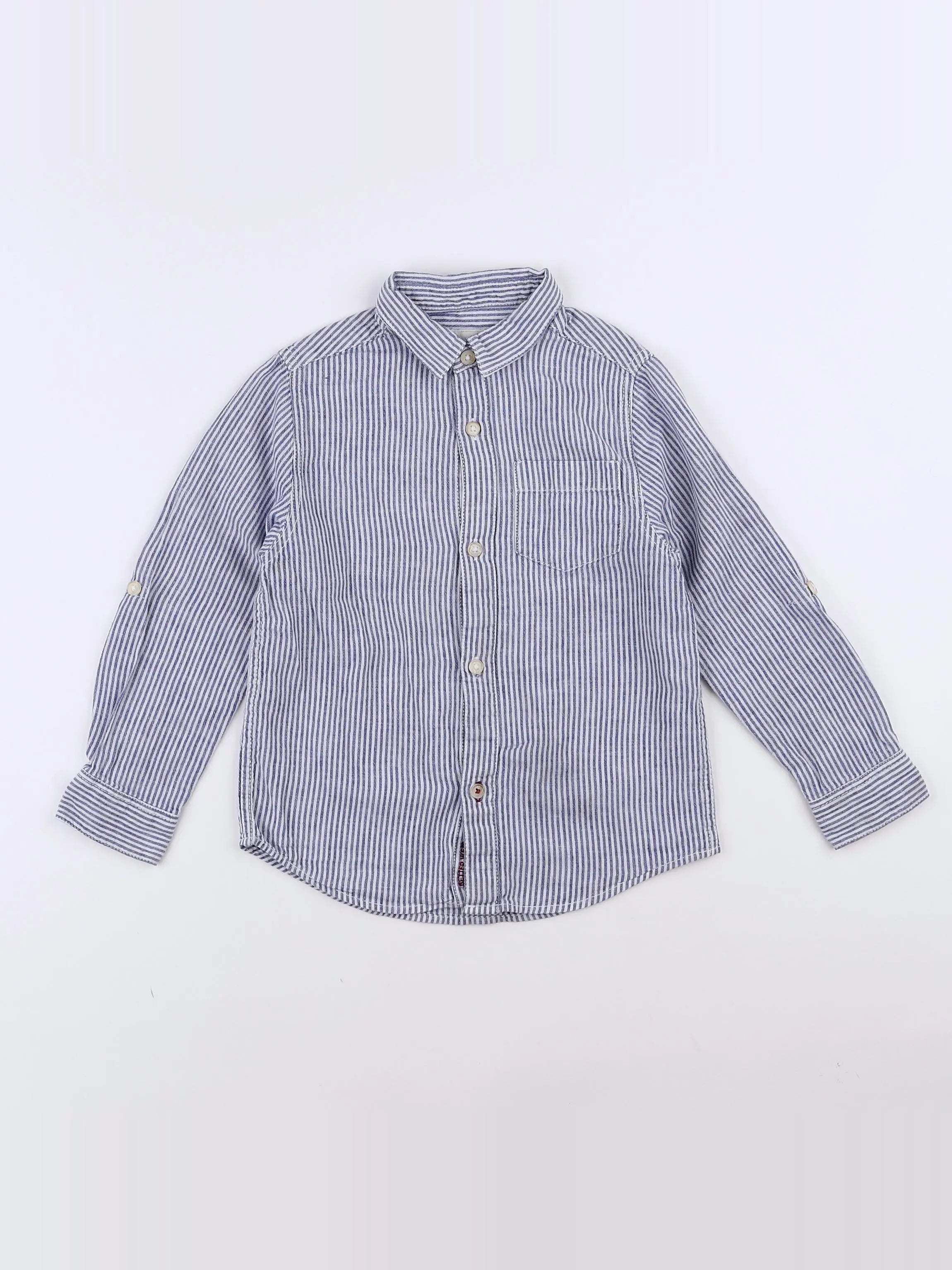 Zara - chemise blanc, bleu - 6 ans